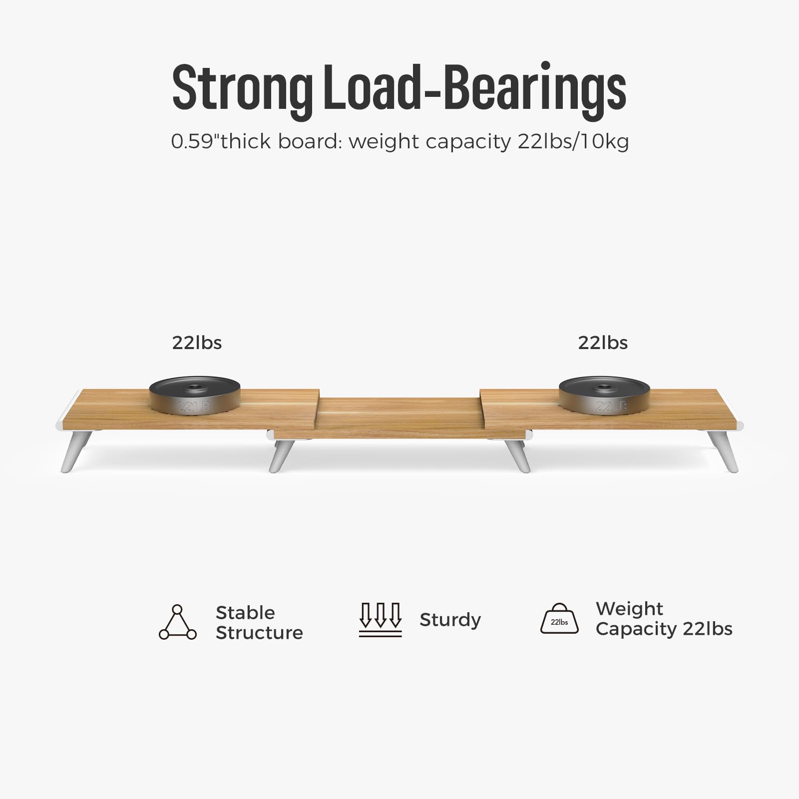 Loukin Dual Monitor Stand Riser for Desk - 43.6