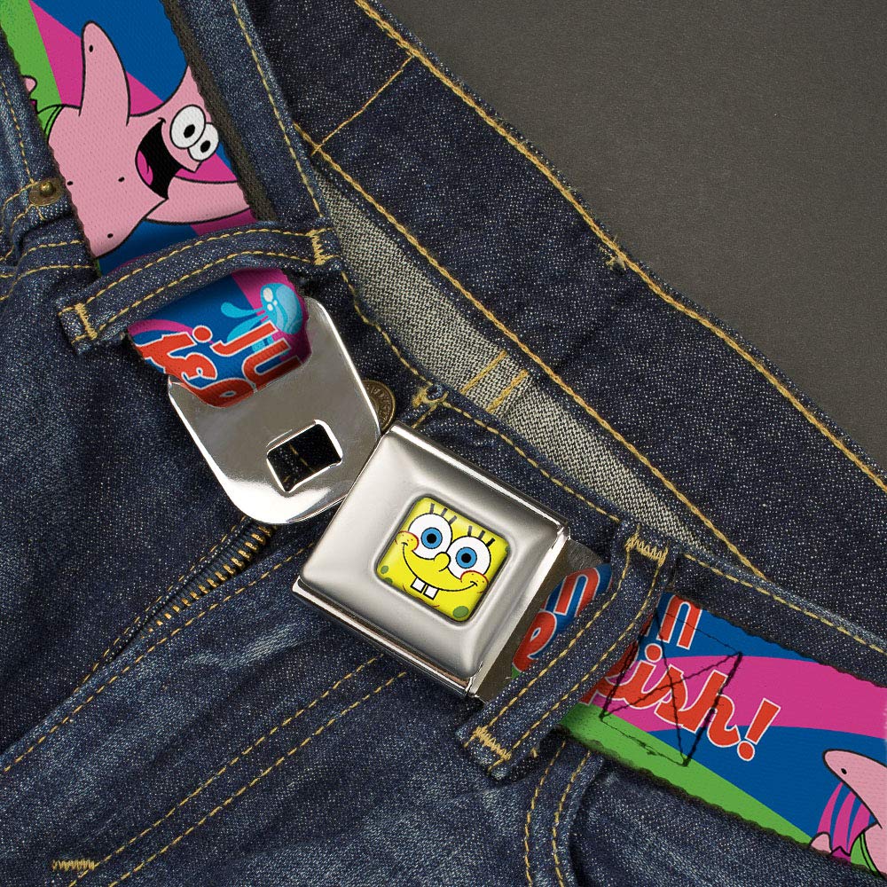 Nickelodeon Spongebob Patrick Starfish Seatbelt Buckle Belt - Cartoon Character Car Safety Accessory for Kids & Fans - Perfect for Road Trips, Cosplay, and Nickelodeon Themed Parties