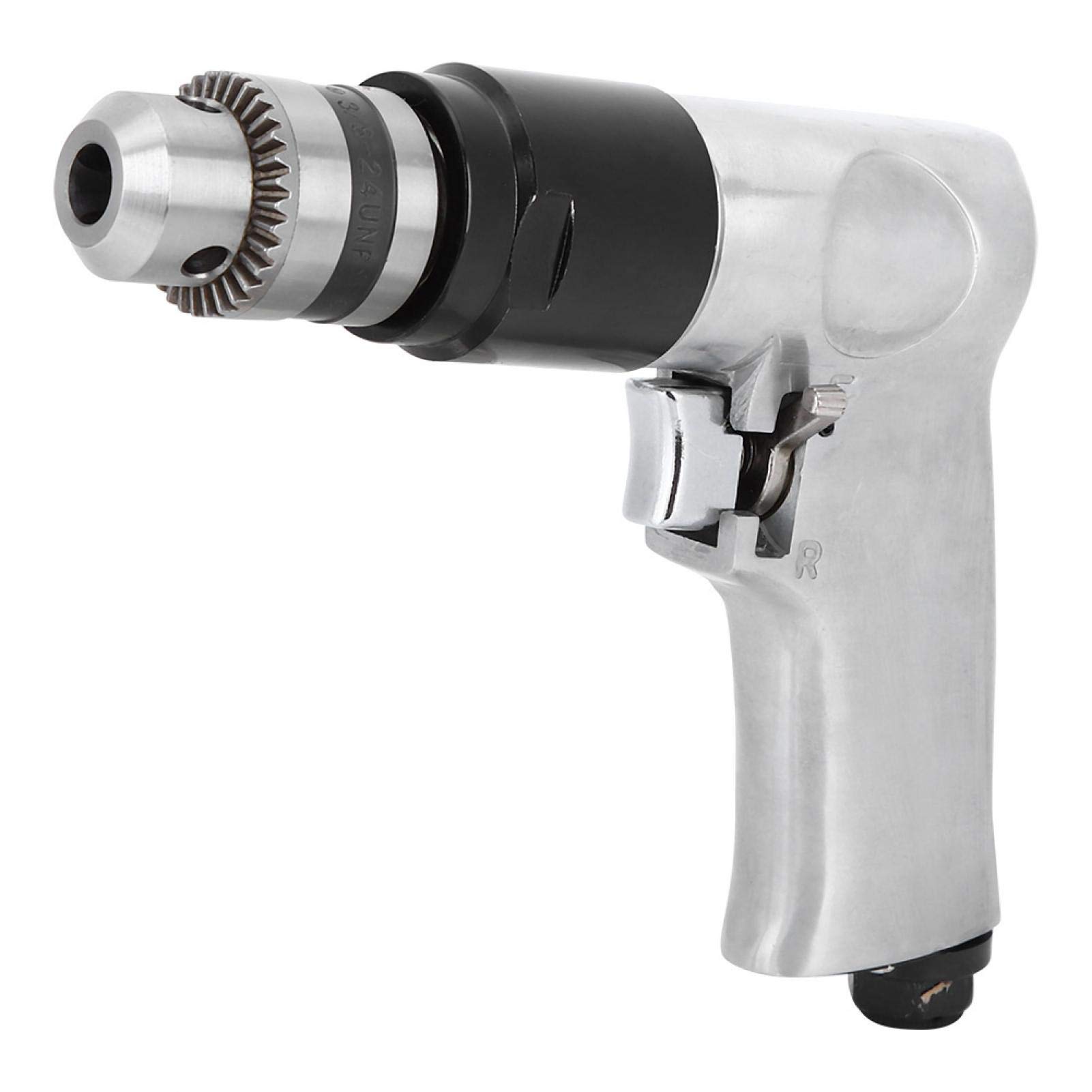 3/8 Inch Reversible Air Drill - Silent Handle Pneumatic Drill with Gear Mechanism for Industrial Drilling & Perforation | Perfect for Metalworking, Woodworking & Construction Projects