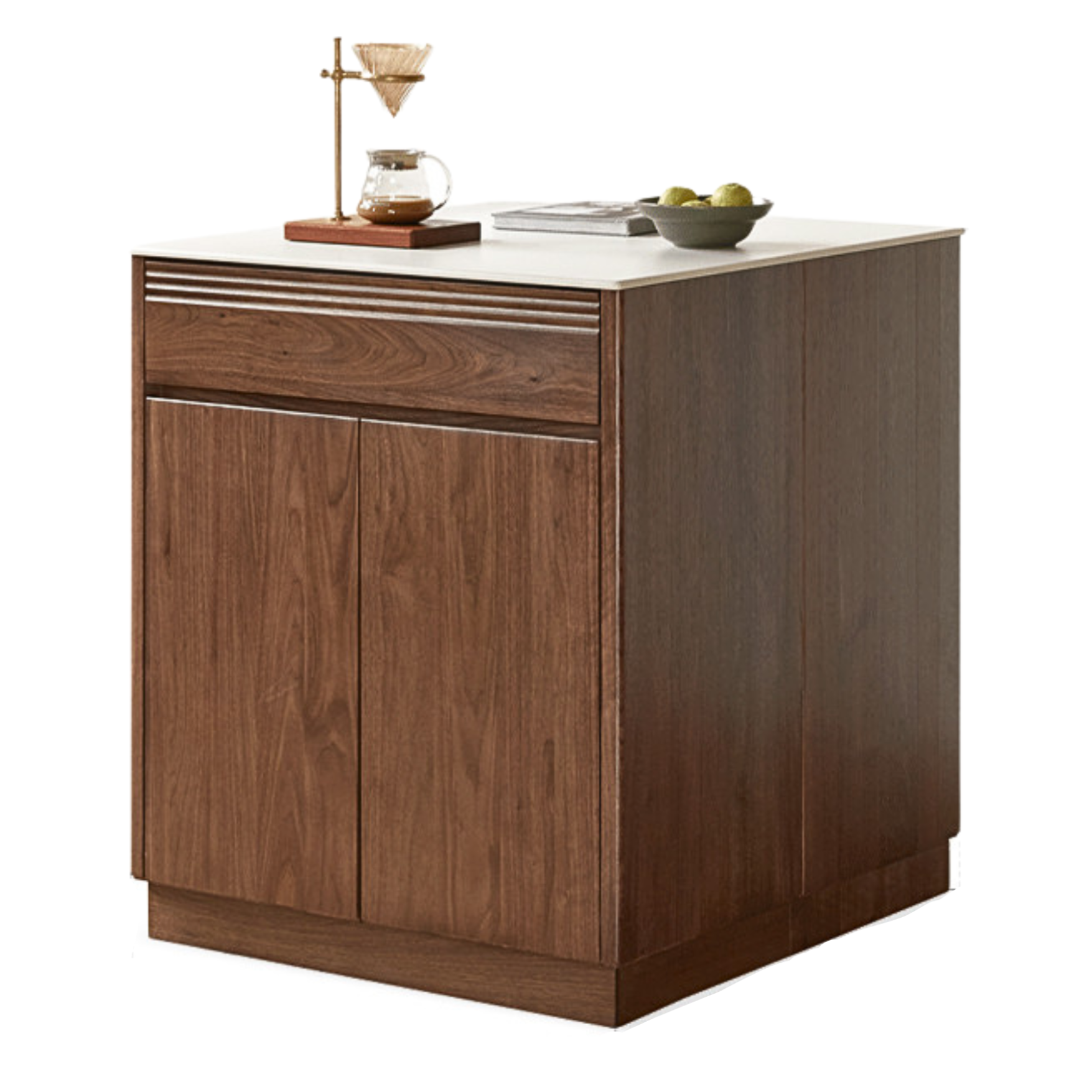 31.5x33.9x36.6nch / 80.4x86.8x93сm/ walnut color/ Oak island sideboard