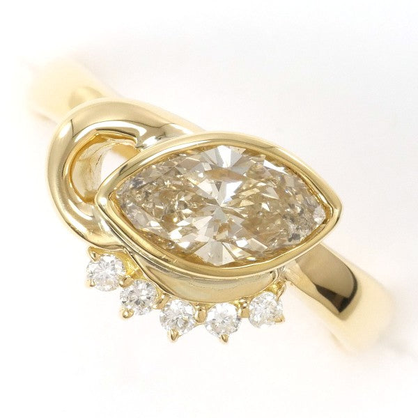 18K Yellow Gold Brown Diamond Ring for Women - Elegant & Luxurious Jewelry Gift for Anniversary, Engagement, or Special Occasions