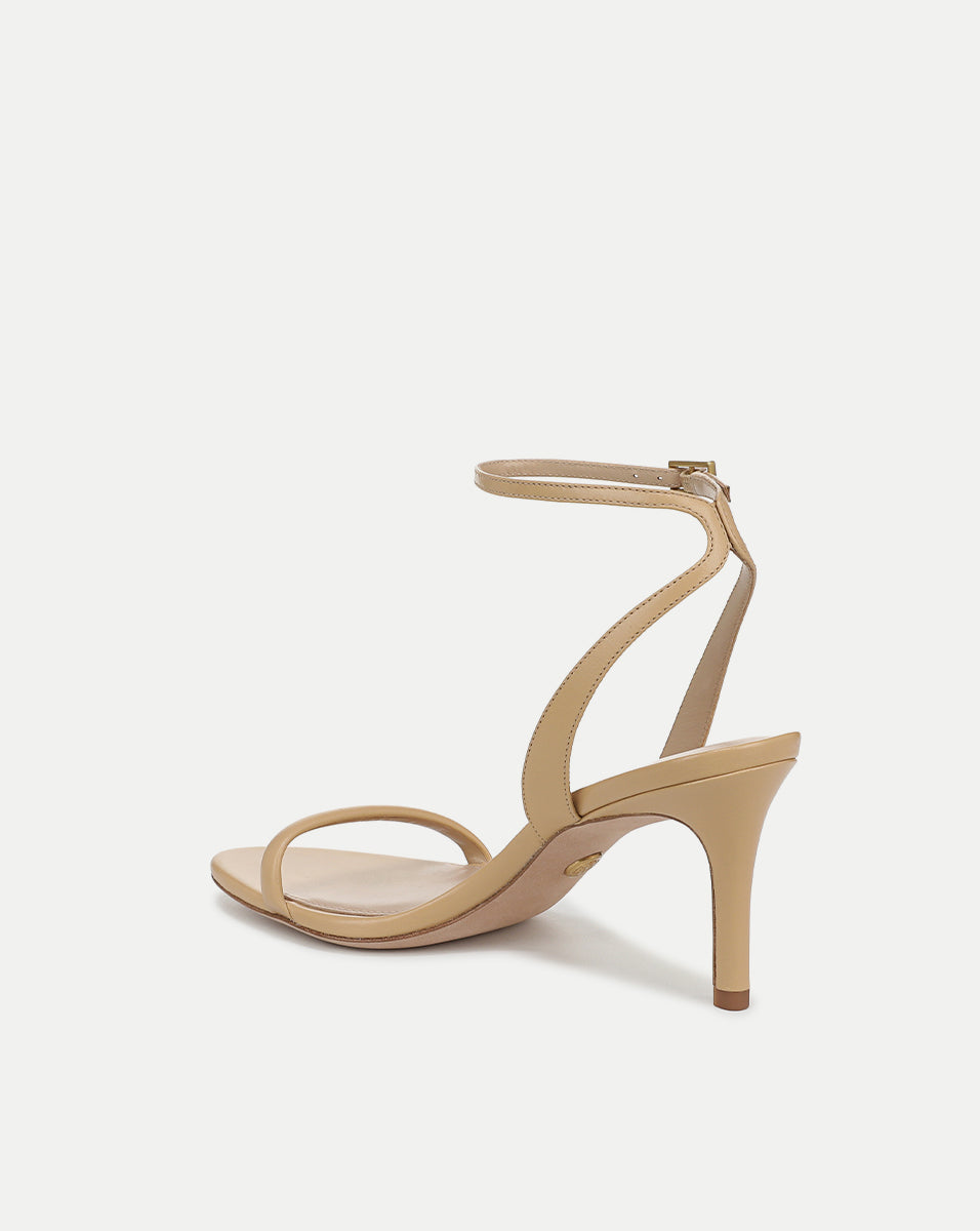 Sylvie Women's Leather Ankle Strap Stiletto Heel Sandals - Elegant High Heel Dress Shoes for Parties, Weddings & Evening Events