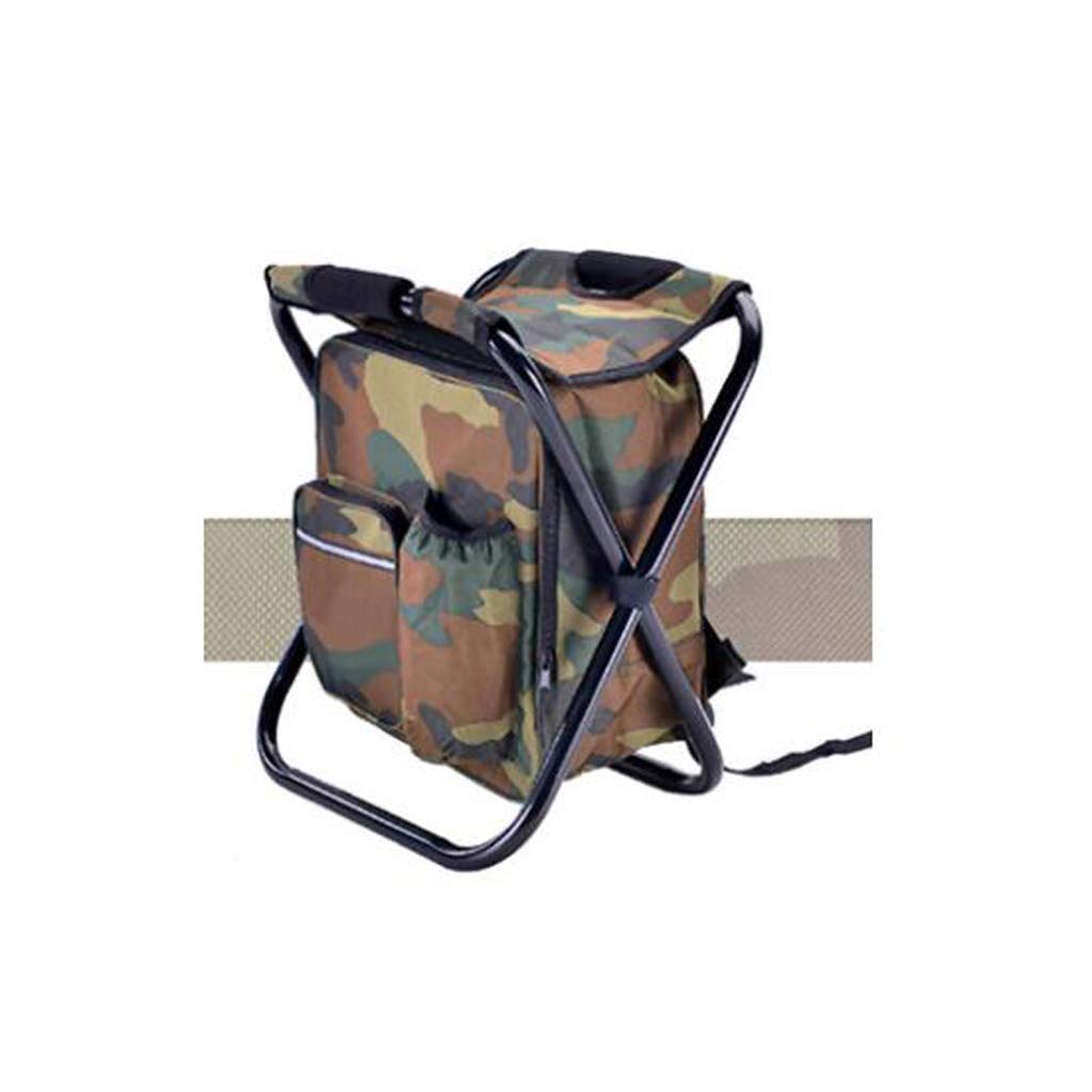 Portable Folding Camping Chair with Cooler Bag - Lightweight Outdoor Fishing & Picnic Seat for Hiking, Backpacking & Beach - Insulated Picnic Accessories (Brown) - Perfect for Camping Trips, Tailgating & Outdoor Adventures