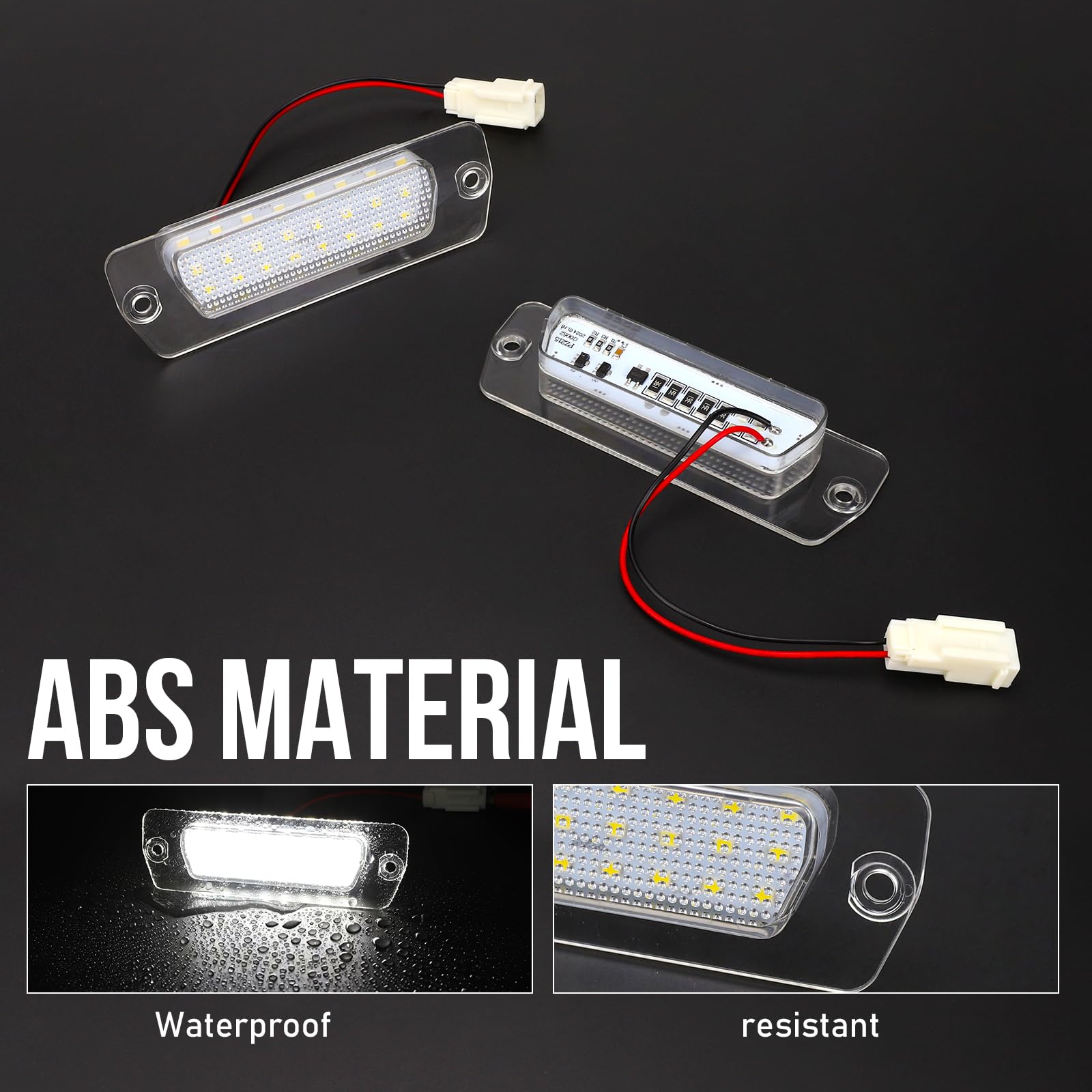 **OPP ULITE 48-LED Cool White 6000K License Plate Light for Maserati Coupe 4200/GT (2001-2007), GranTurismo (2007+), GranCabrio (2010+) – Plug & Play, 2-Pack (PZ215-USA) – Perfect for Night Driving & Enhanced Style**