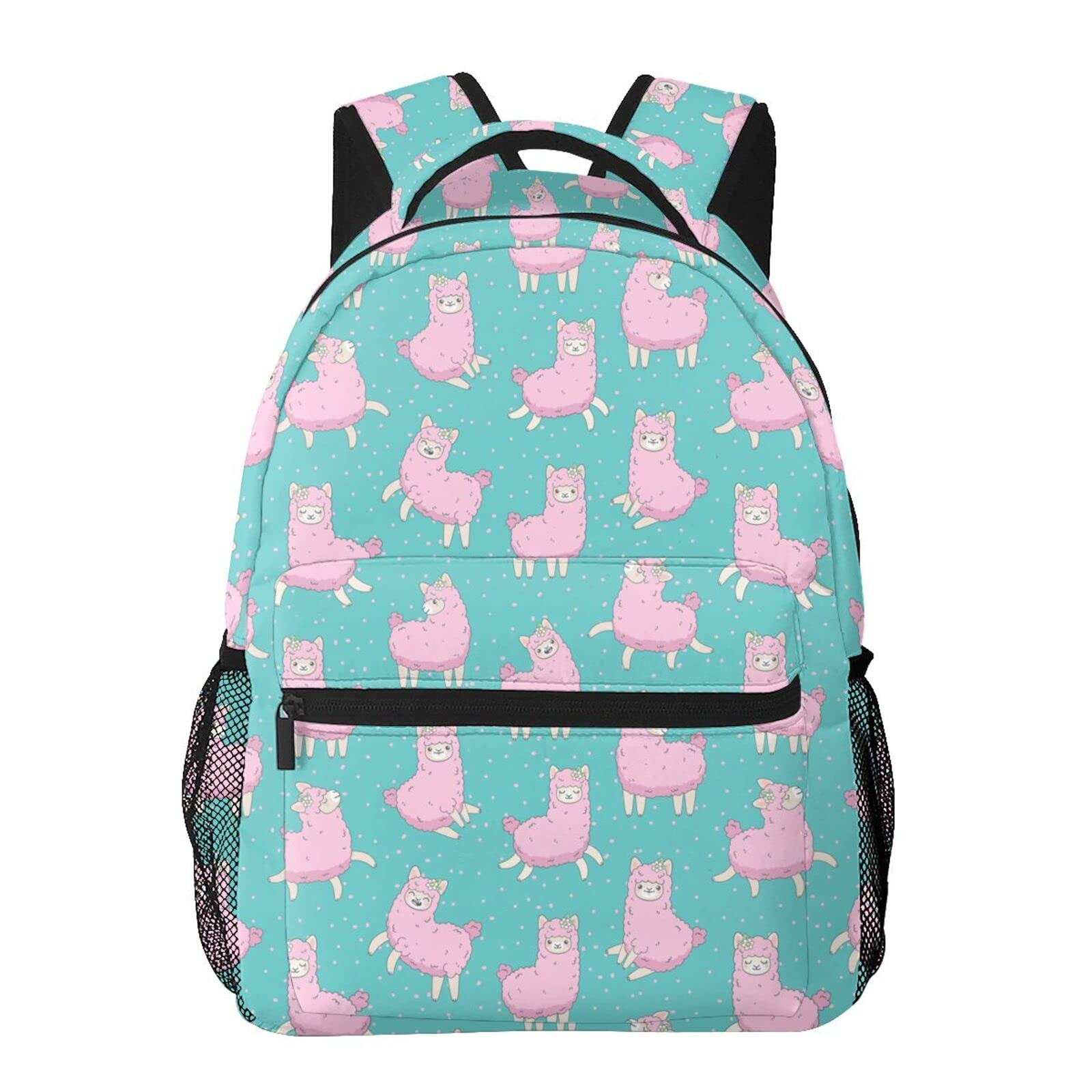 Alpaca Llama Casual Backpack for Students - Lightweight Outdoor Travel Sports Bag & Book Bag for School, Hiking, and Daily Commute