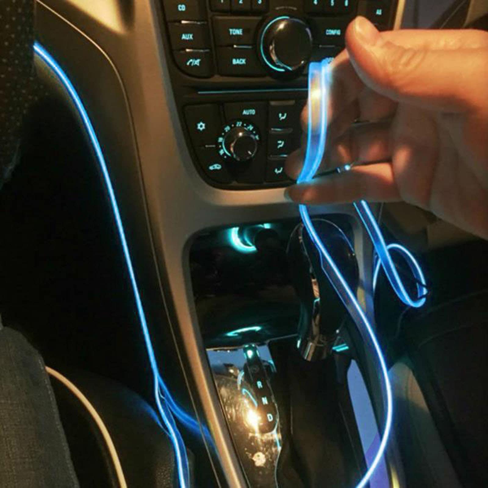 Car LED Ambient Light Strip - Blue 1m Interior Car Lighting for Decoration & Atmosphere | Enhance Your Vehicle's Style at Night or Parties