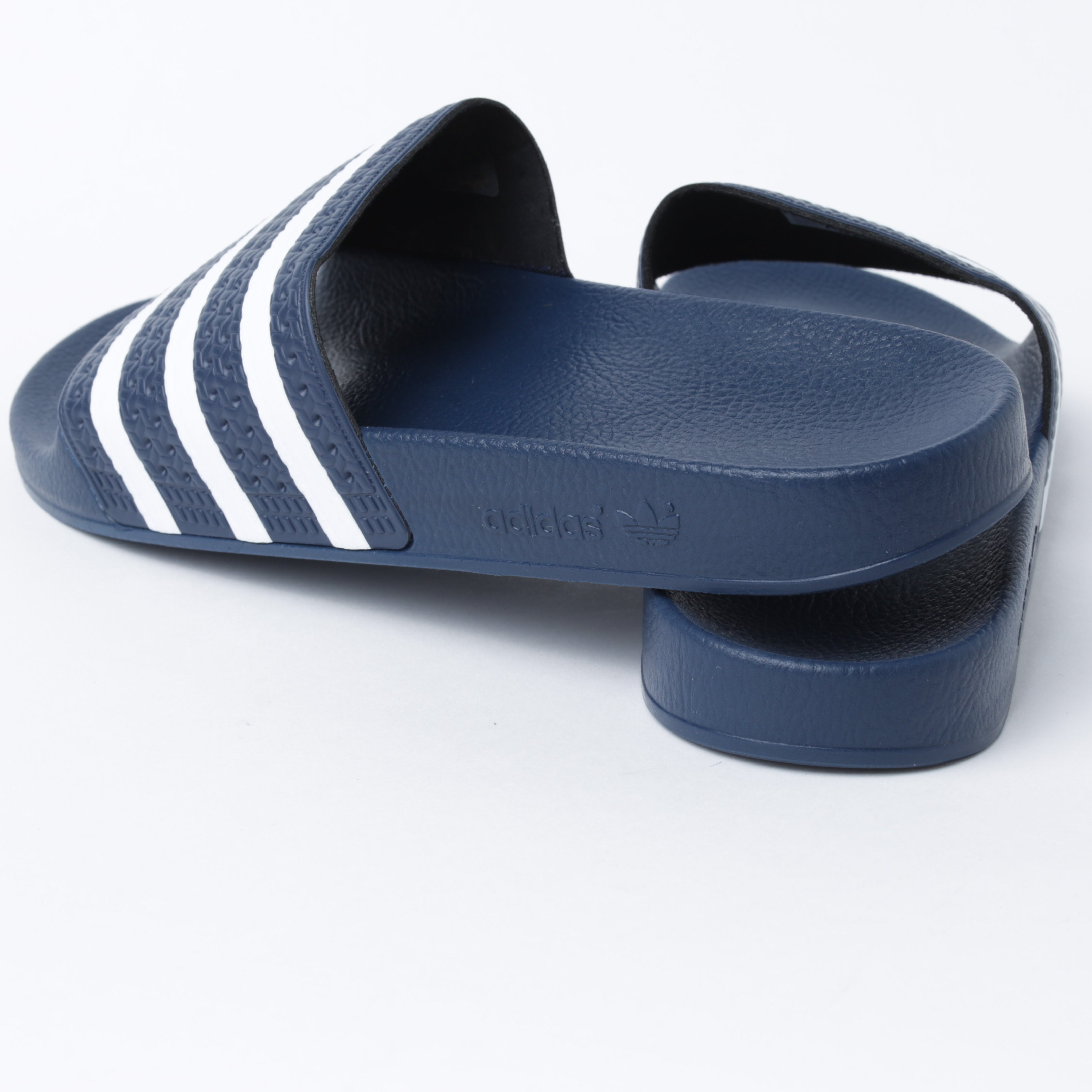 Adidas Originals Adilette Slide Sandals for Men & Women - Navy/White - Comfortable Pool Slides for Beach, Shower & Casual Wear