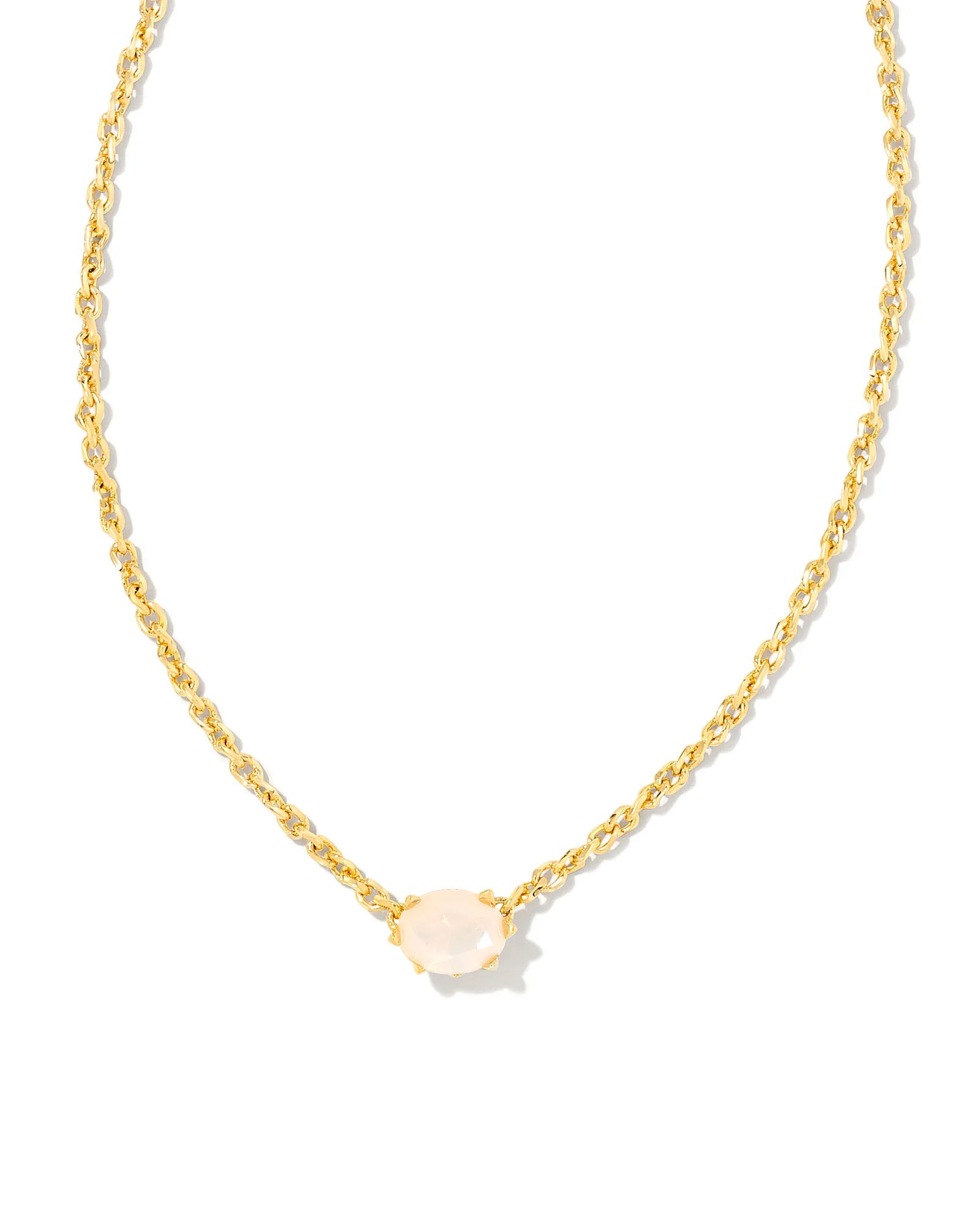 Elegant Cailin Gold Pendant Necklace with Champagne Opal Crystal - Perfect for Weddings, Anniversaries & Special Occasions