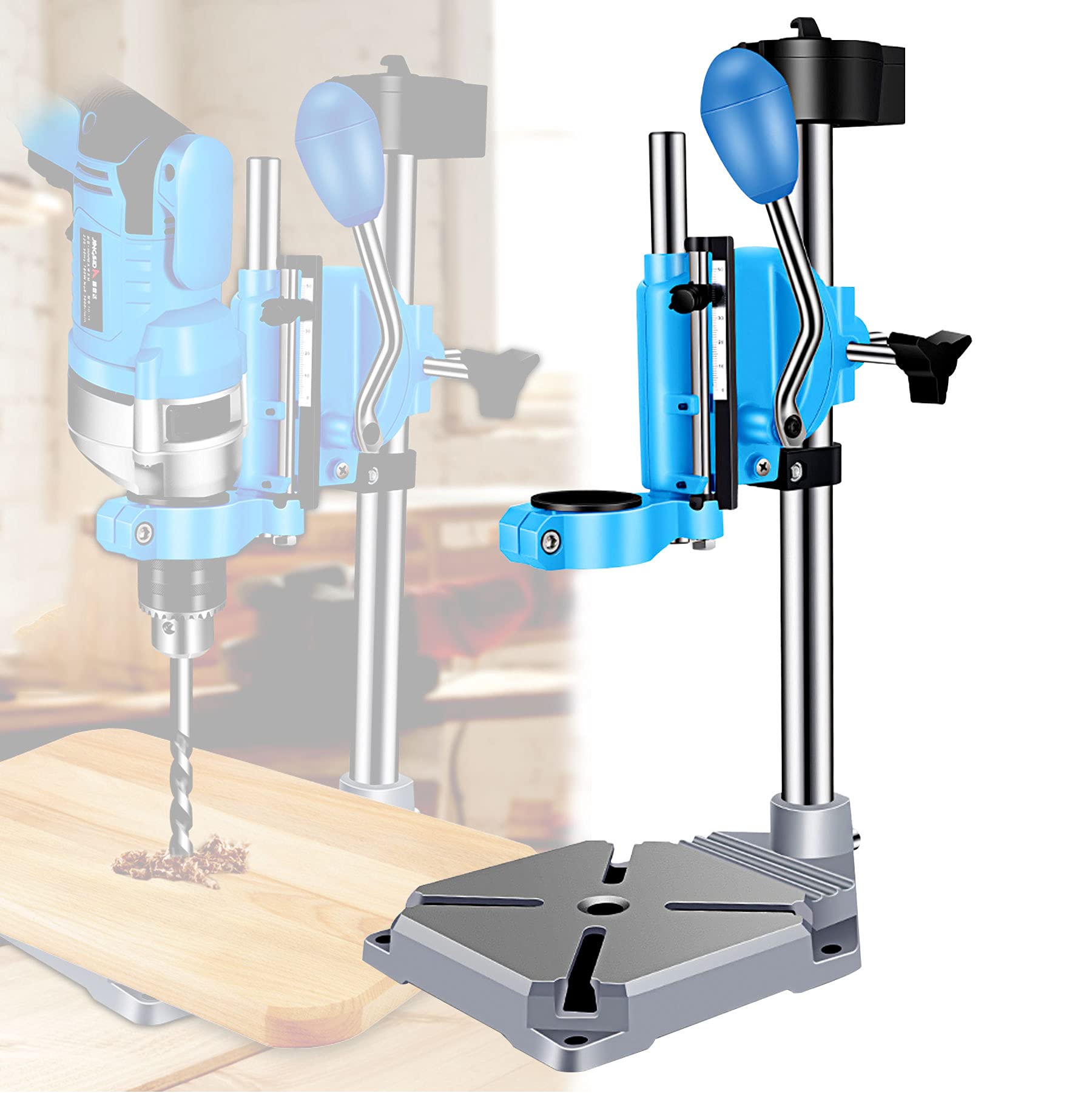 LXX Drill Press Stand for Hand Drills & Rotary Tools - Universal Bench Clamp Support for Workbench Repair | Perfect for DIY Projects, Woodworking & Metalworking