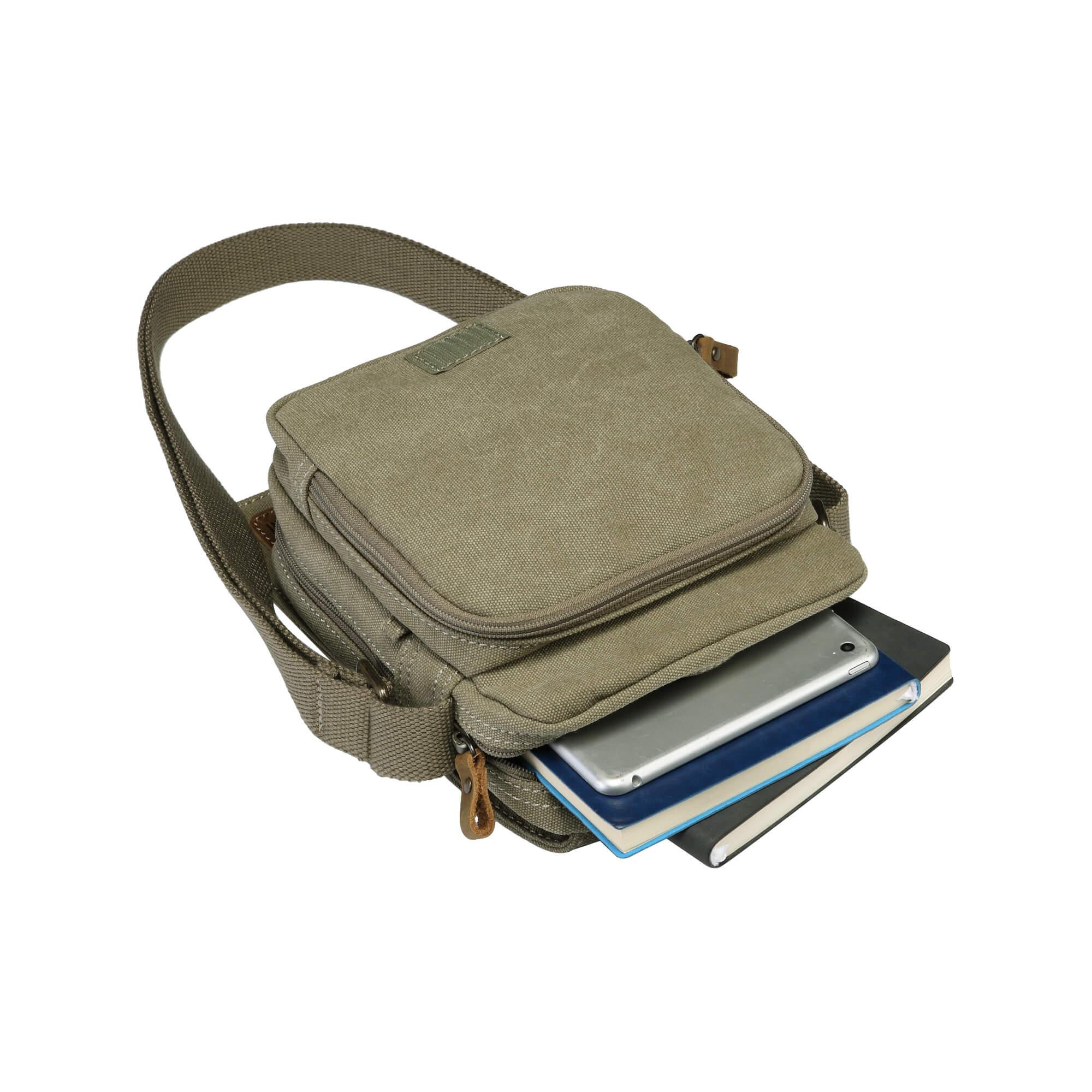 Troop London Classic Canvas Crossbody Bag for Men & Women - Stylish & Durable Messenger Bag for Travel, Work & Everyday Use