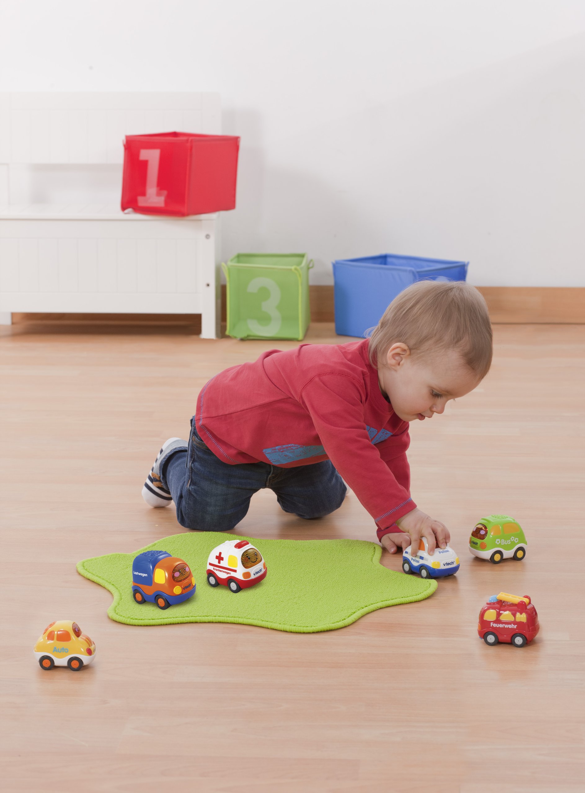 VTech TUT TUT Baby Flitzer Fire Truck Toy for Toddlers – Interactive Learning Vehicle with Lights & Sounds – Perfect for Pretend Play & Early Childhood Development