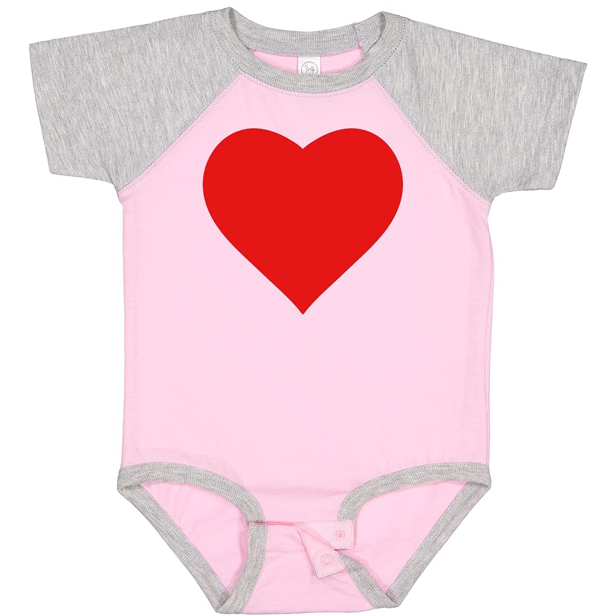 Inktastic Red Heart Baby Bodysuit - Soft Cotton Infant Onesie for Newborns & Toddlers - Perfect for Family Photos, Holidays & Everyday Wear