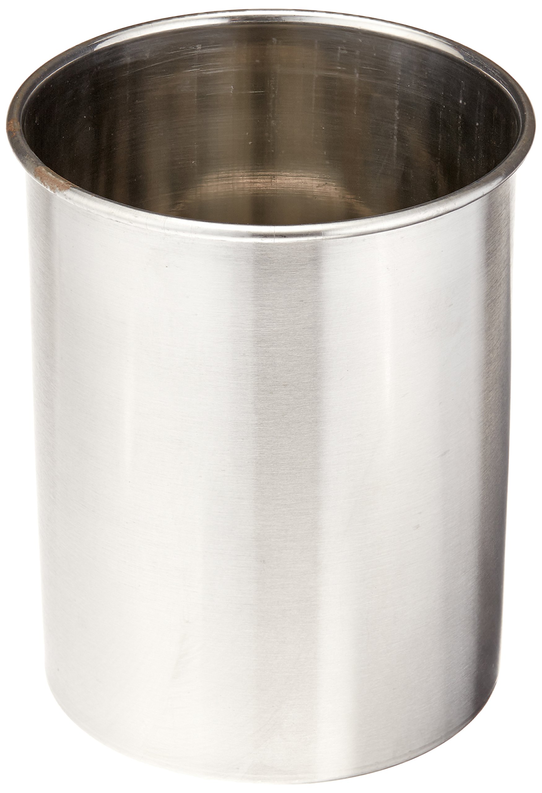 Stainless Steel Utensil Holder & Flatware Cylinder - Brushed Finish, Medium Size for Kitchen & Dining Organization | TableCraft HU2 & Winco FC-SS