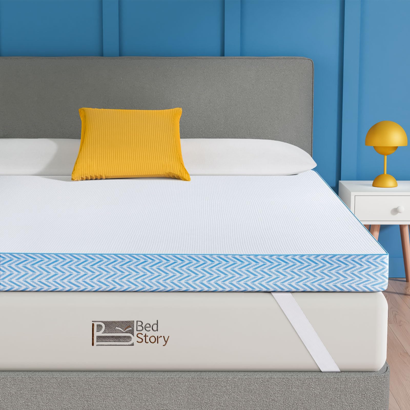 BedStory 3 Inch Firm Memory Foam Mattress Topper for Twin Bed - High Density Support for Back Pain Relief - Perfect for Side Sleepers & Pressure Point Relief