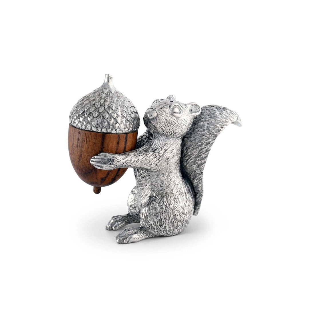 Wooden Squirrel Salt and Pepper Shaker Set with Acorn Design - Perfect for Kitchen, Dining Table, and Gift Giving