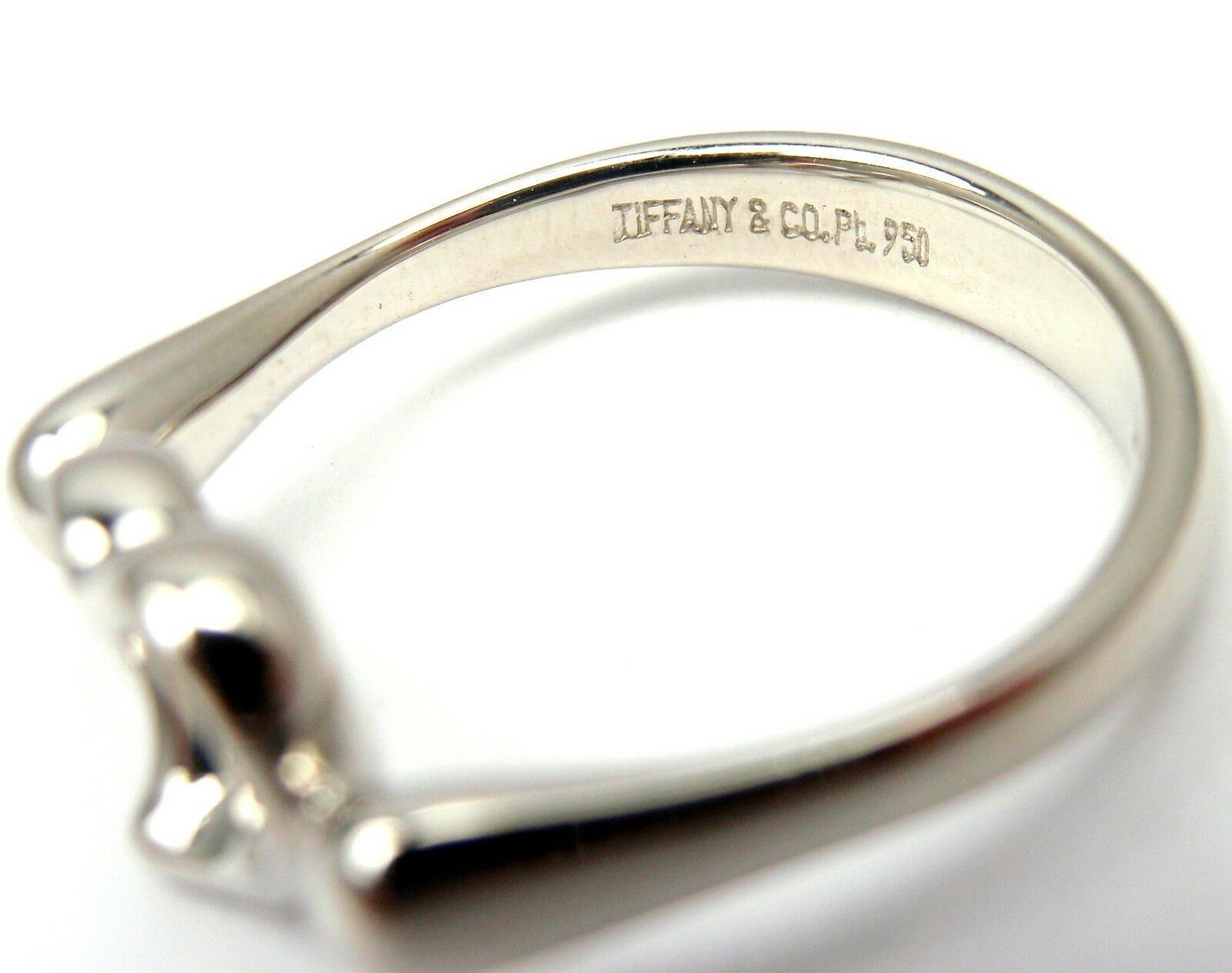 Tiffany & Co. Platinum Peretti Diamond Open Heart Ring Size 5 - Elegant Diamond Jewelry for Women, Perfect for Anniversary Gifts & Special Occasions