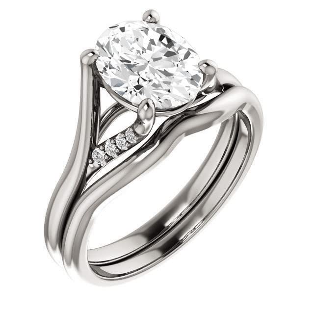 3 CT Oval Moissanite Engagement Ring Set for Women - VVS1 Colorless Wedding Bridal Ring, Diamond Alternative Promise Ring - Perfect for Proposals, Anniversaries & Special Occasions