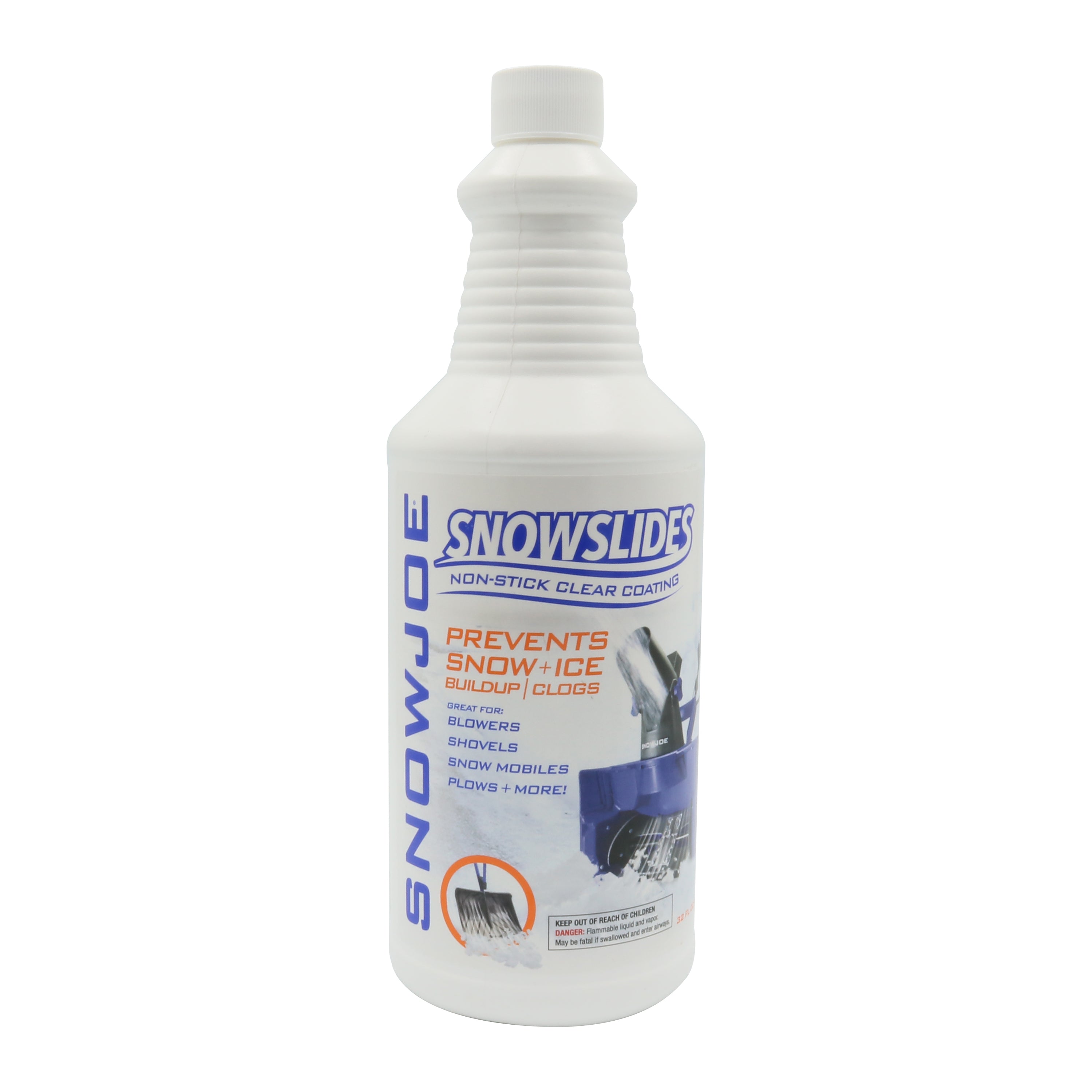 Snow Joe SJ SNS01 SnowSlides Spray - 32 oz Non-Stick Clear Coating for Snowboards, Skis & Sleds | Winter Sports Equipment Protection | Perfect for Snowy Slopes & Icy Conditions
