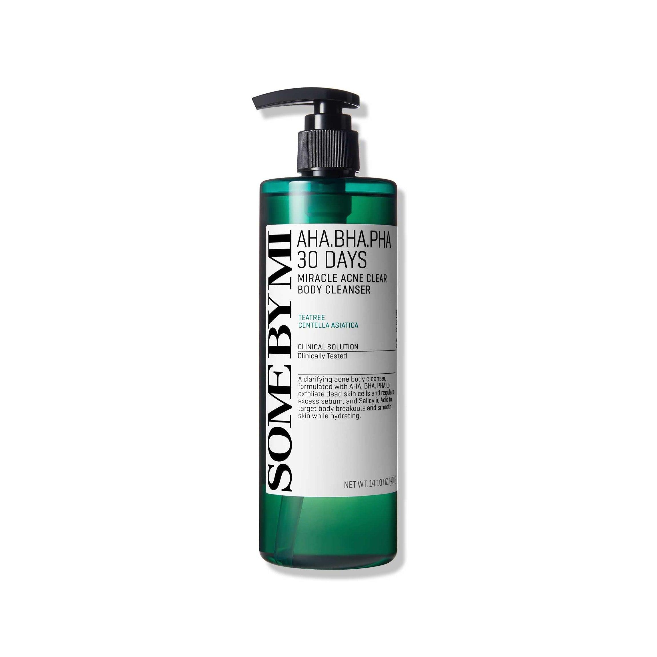 SOME BY MI AHA BHA PHA 30 Days Miracle Acne Clear Body Cleanser 400g - Korean Anti-Acne Body Wash for Back & Chest Breakouts | Deep Cleansing & Exfoliating Formula for Smooth Skin | Perfect for Daily Shower & Post-Workout Use