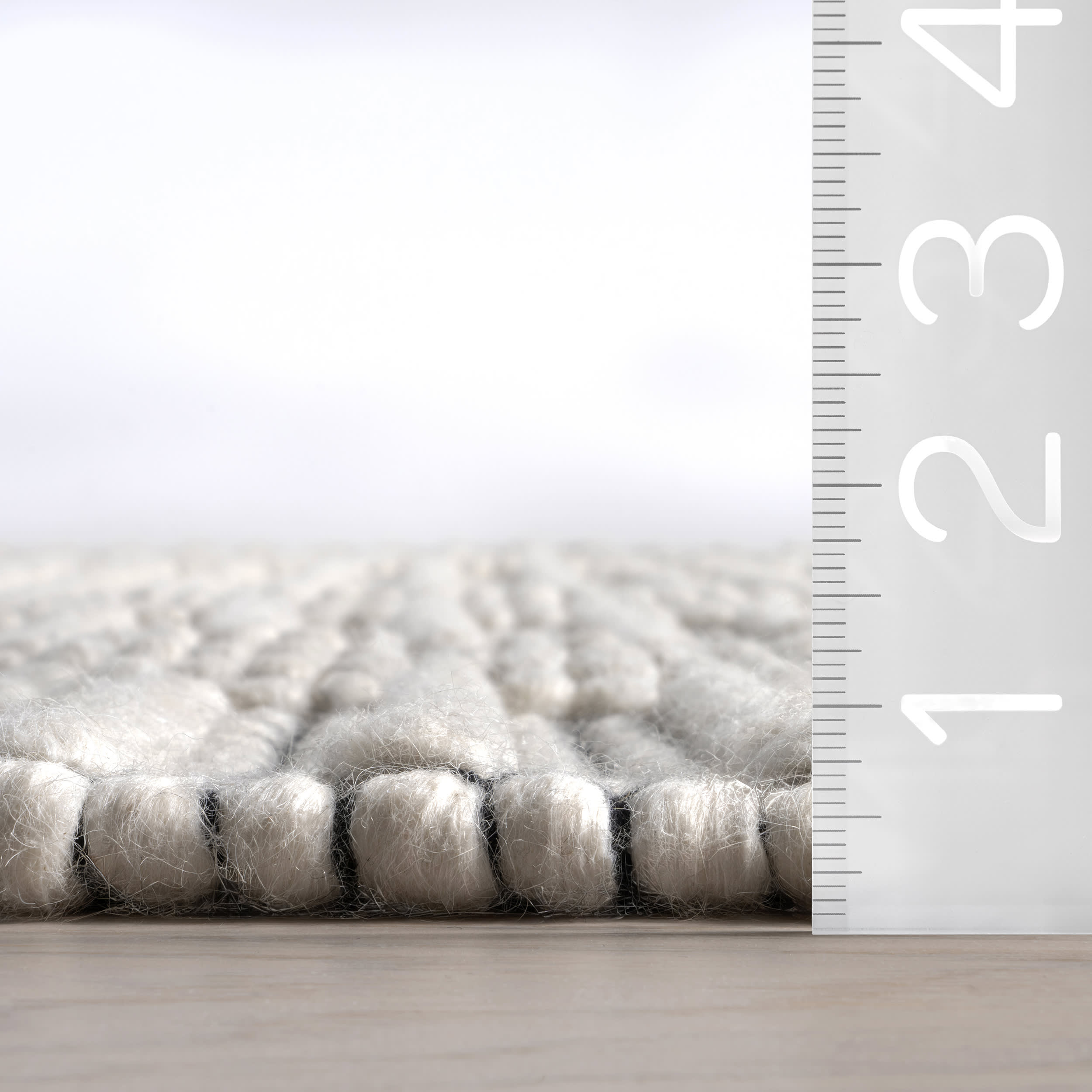 Premium Devon Wool Rug - Soft Ivory Handmade Area Rug for Living Room, Bedroom & Home Decor - Cozy & Luxurious Floor Covering