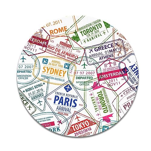 Unisex Passport Travel Stamps Pattern