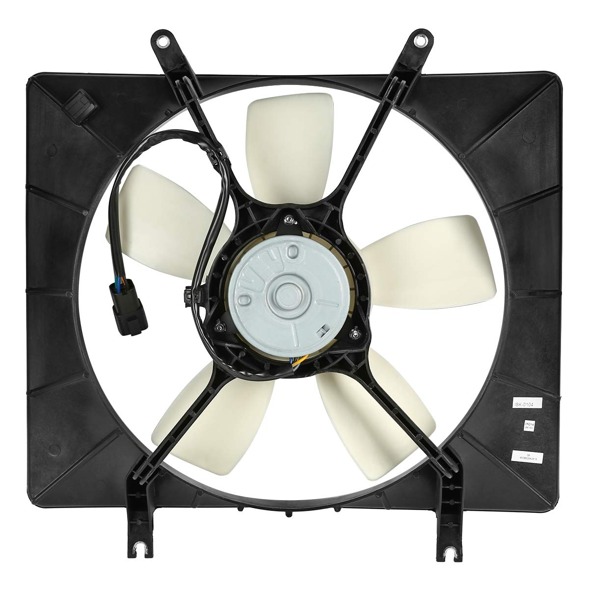 DNA MOTORING OEM-RF-0210 High Performance Radiator Cooling Fan Assembly - Direct Replacement for 1998-2000 Isuzu Amigo / 1998-2004 Isuzu Rodeo / 2001-2003 Rodeo Sport - Improved Cooling Efficiency - Perfect for Off-Roading & Hot Weather Driving