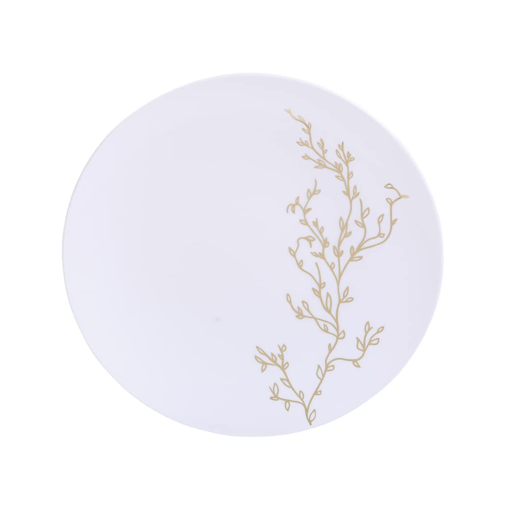 40-Piece Gold Plastic Plates - Elegant Disposable 7.25