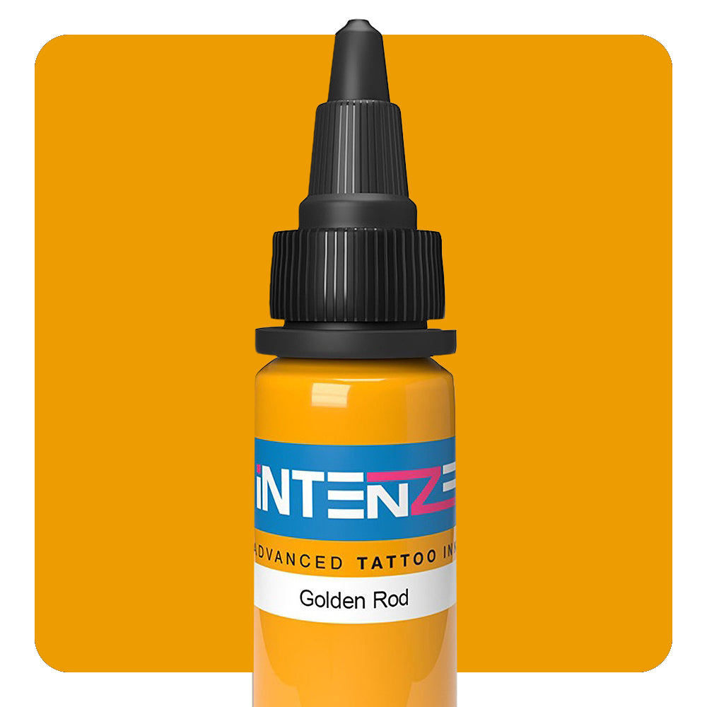 Golden Rod Tattoo Ink by Intenze - Professional Tattoo Artist Supplies - Choose Your Size - Perfect for Tattoo Shops and Body Art Enthusiasts