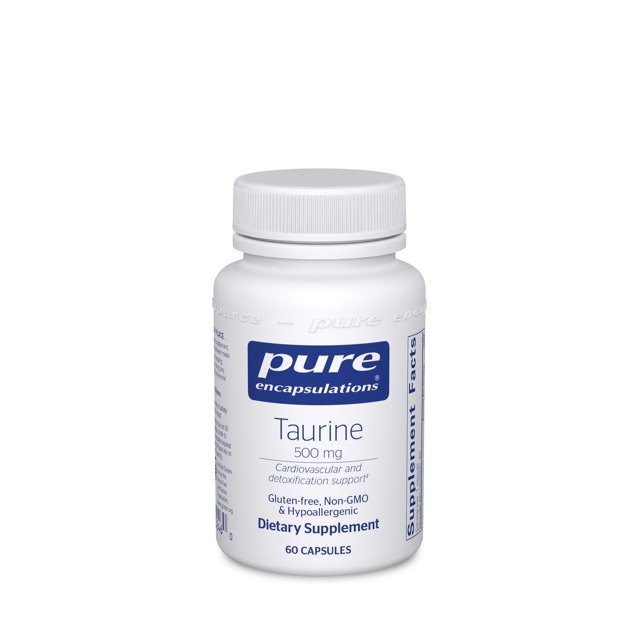 Pure Encapsulations Taurine 500mg Supplement - Supports Heart Health, Brain Function & Energy - Perfect for Athletes & Active Lifestyles