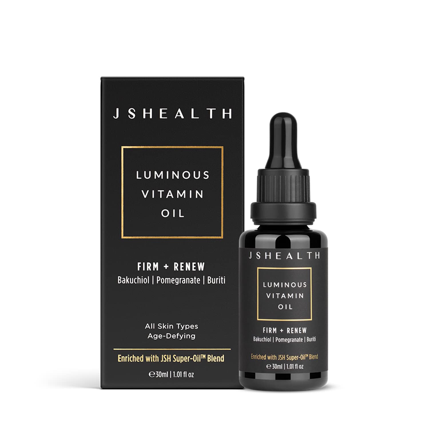 JSHealth Hydrating Face Oil with Rose & Vitamin E - Anti-Aging Facial Oil for Dry Skin, Women & Men - Perfect for Night Routine & Daily Moisturizing