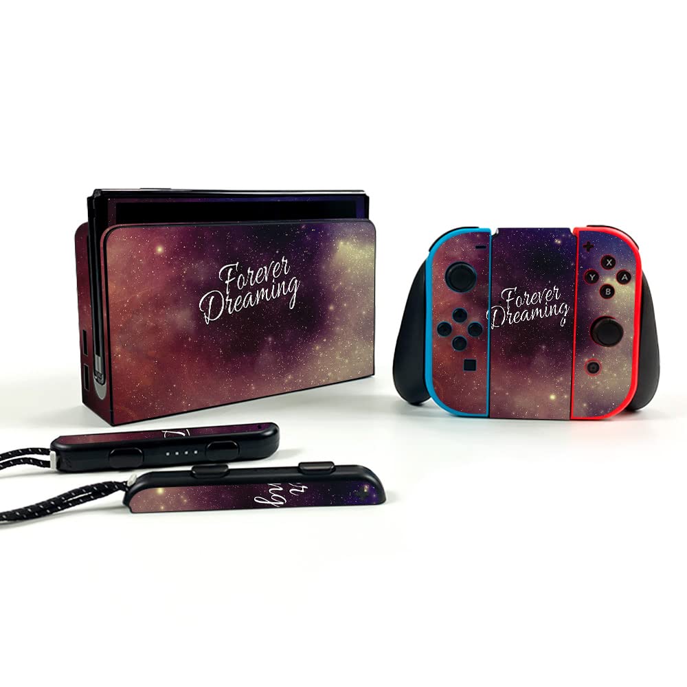 MightySkins Nintendo Switch OLED Skin - Forever Dreaming | Protective Vinyl Decal Wrap Cover | Durable, Easy to Apply & Remove | Made in USA | Perfect for Gaming, Travel & Personalization