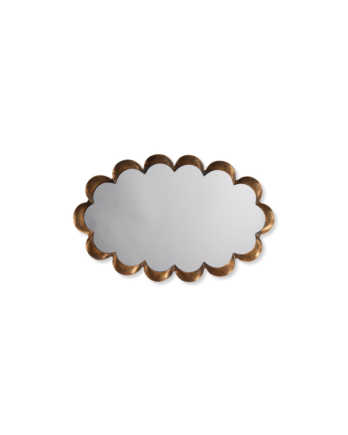 Scalloped Edge Wall Mirror - Vintage Boho Decor for Bedroom, Living Room & Bathroom | Perfect for Home Decor & Interior Design