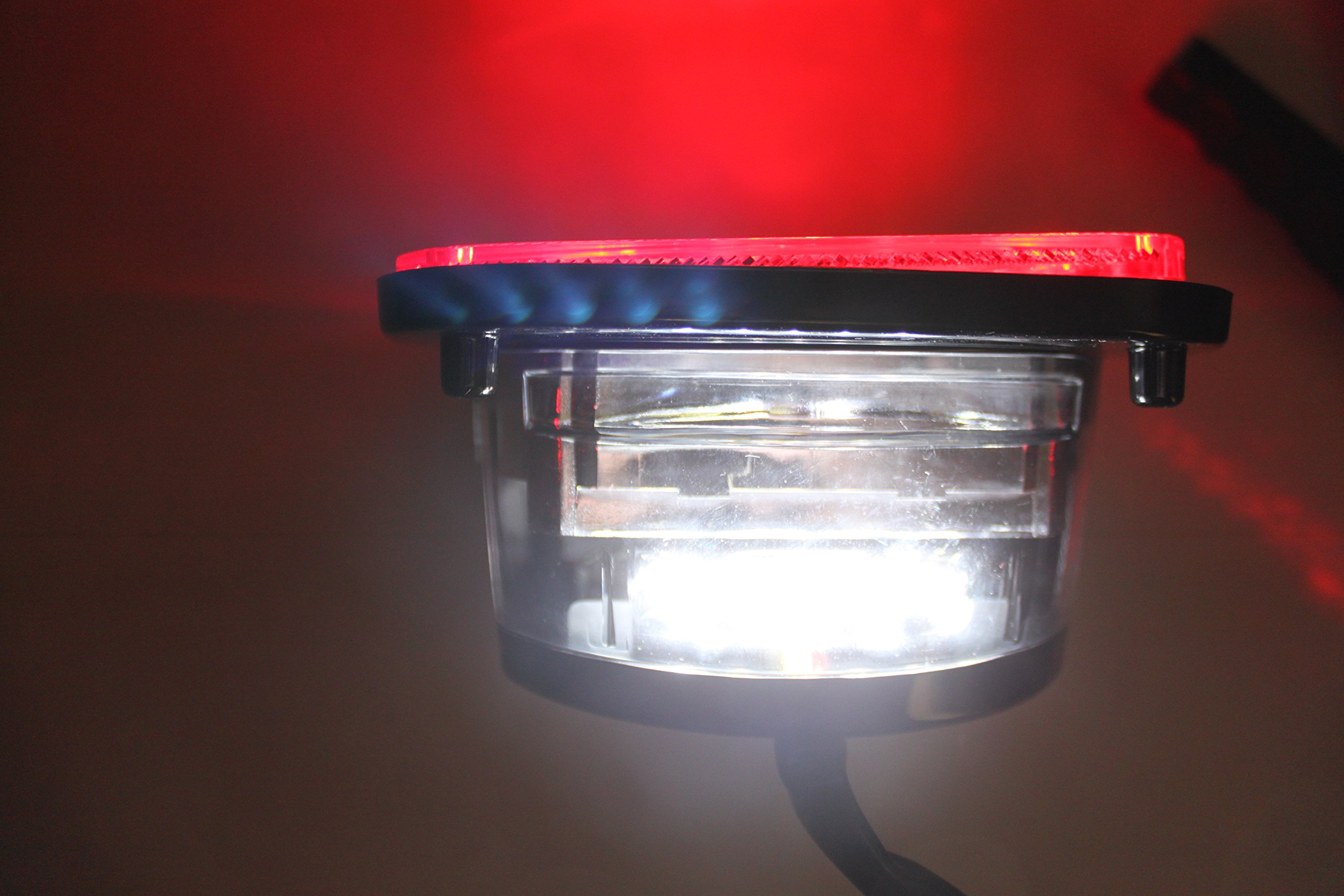 Red LED Trailer Boat Truck Lights - Stop Turn Tail Lights for TJ CJ YJ JK Models - Stud Mount Installation - Perfect for Off-Roading, Marine & RV Lighting
