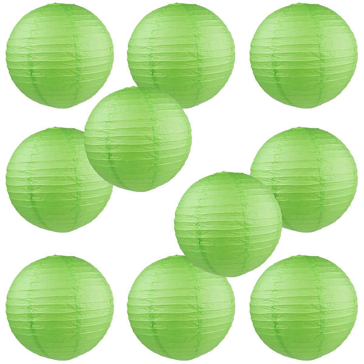 Round Paper Lanterns 10 Pack - 14
