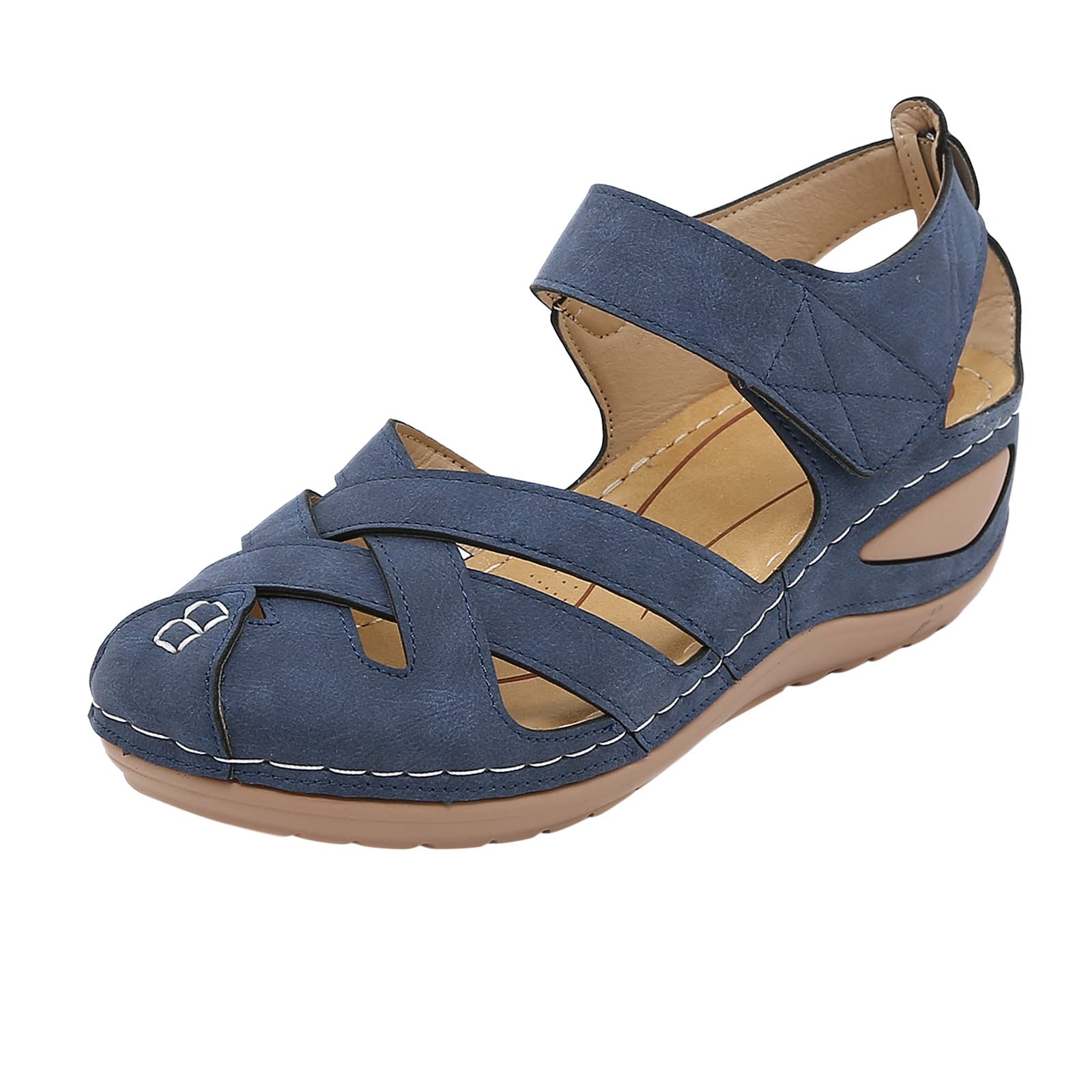 Breathable Women's Summer Sandals - Comfortable Beach Wedges with Peep Toe | Size 9 | Perfect for Beach Vacations, Poolside Lounging & Summer Outings