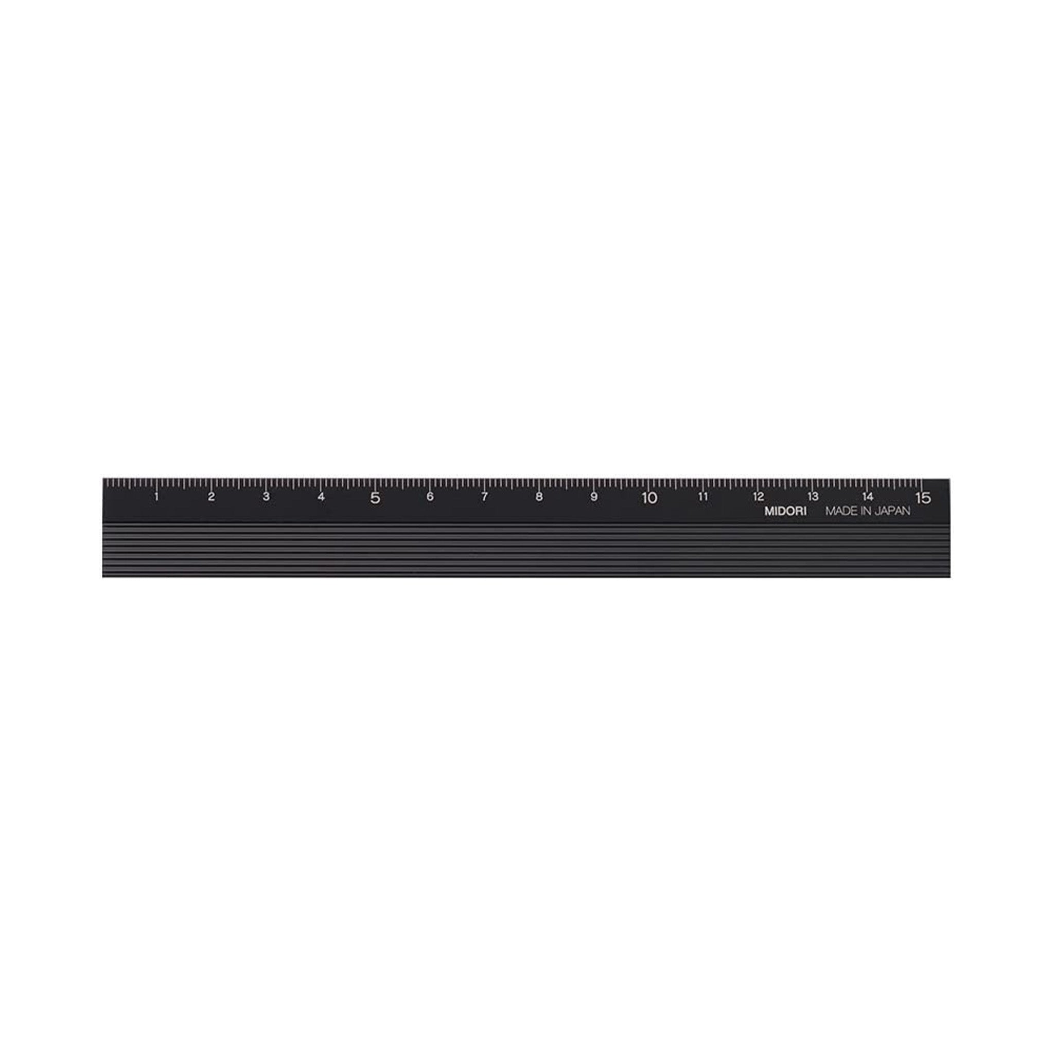 Premium 15cm Aluminum Ruler - Midori DESIGNPHIL - Lightweight & Durable Metal Straight Edge for School, Office, Crafting & DIY Projects
