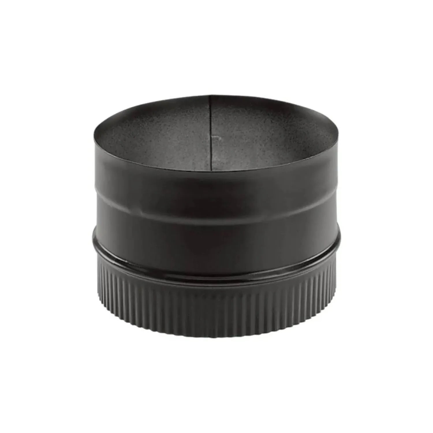 DuraVent DuraBlack Stove Pipe Adapter - 6 Inch to 8 Inch Black Stove Pipe Connector for Wood Stove & Pellet Stove - Perfect for Fireplace, Furnace & Heating System Installation