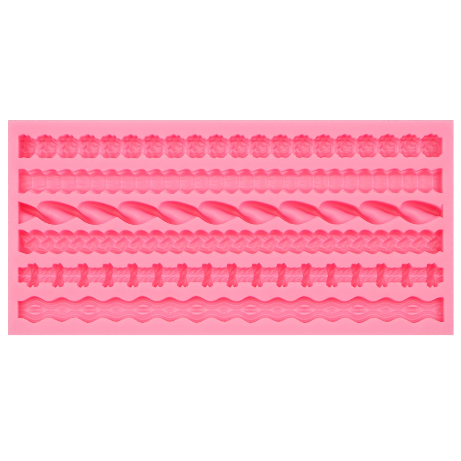 Premium Hemp Rope Knot Silicone Molds - 6 Cavity DIY Bead Pearl Cake Border Chocolate Fondant Molds for Baking, Resin Crafts & Cupcake Decorations - Perfect for Wedding Cakes, Birthday Parties & DIY Home Decor Projects