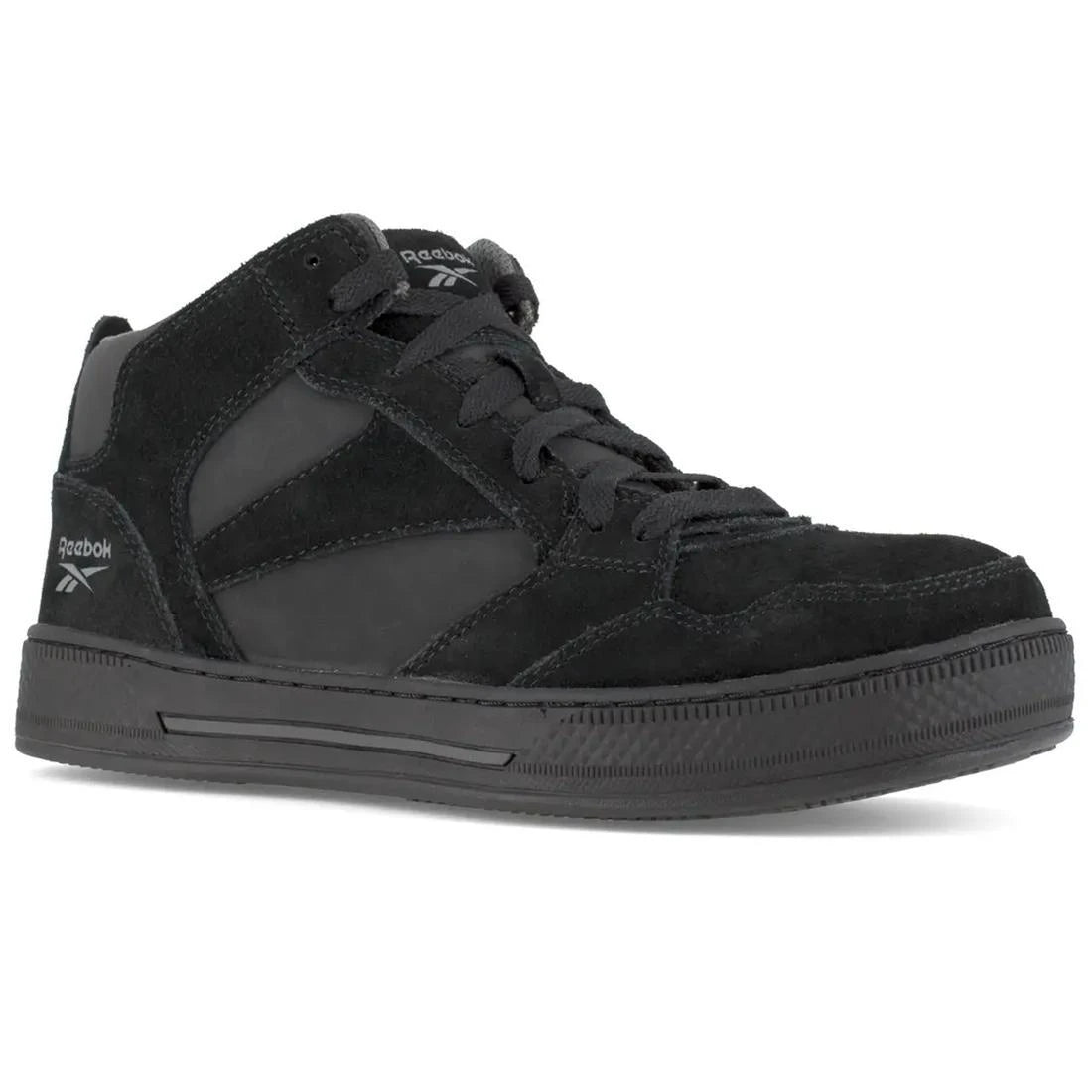 Dayod Composite Toe Athletic Work Shoes for Men - Lightweight Safety Shoes with Slip-Resistant Sole - Perfect for Construction, Warehouse & Outdoor Work (Black)