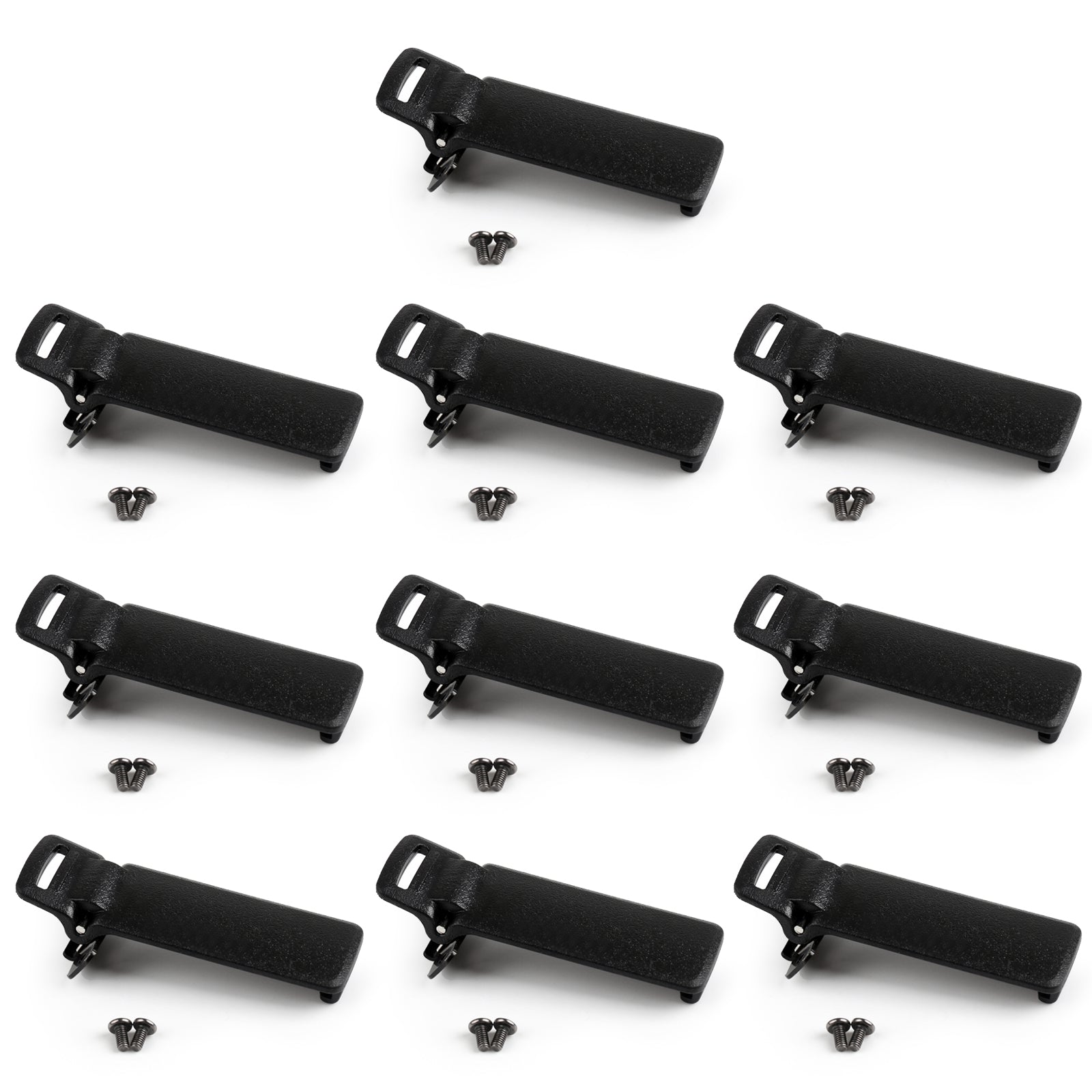 Baofeng UV-5R Battery Belt Clip (10 Pack) - Compatible with UV-5RA/UV-5RB/UV-5RC & TYT F8/F9 Radios - Secure Hands-Free Carrying for Hiking, Camping, and Emergency Communication