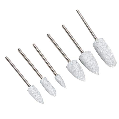 Professional Nail Drill Bits Set - 6pcs Manicure Grinding Heads for Nail Salon & Beauty School