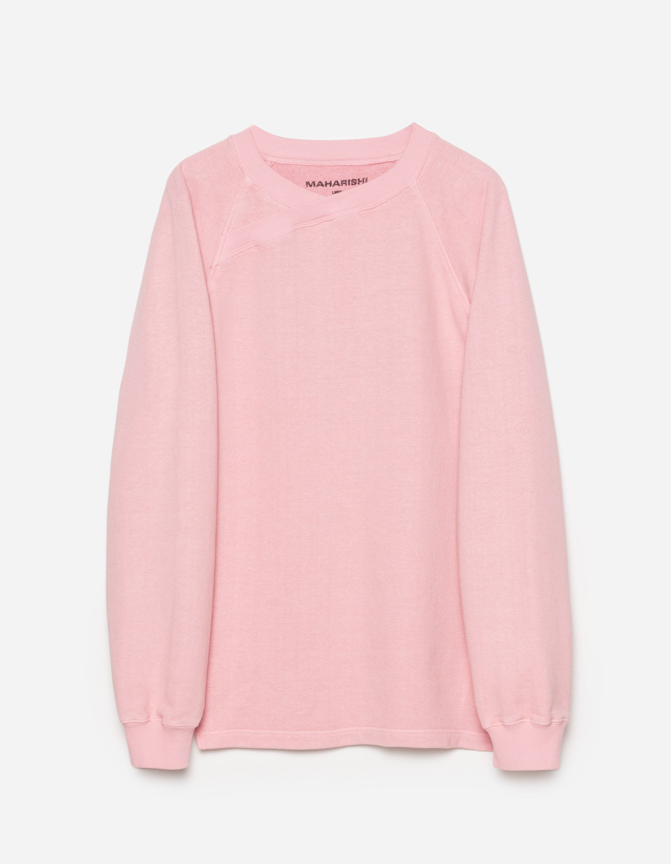6002 Asym Monk Organic Cotton Crewneck Sweatshirt for Women - Soft Pink Pullover for Casual Wear, Gym & Lounge