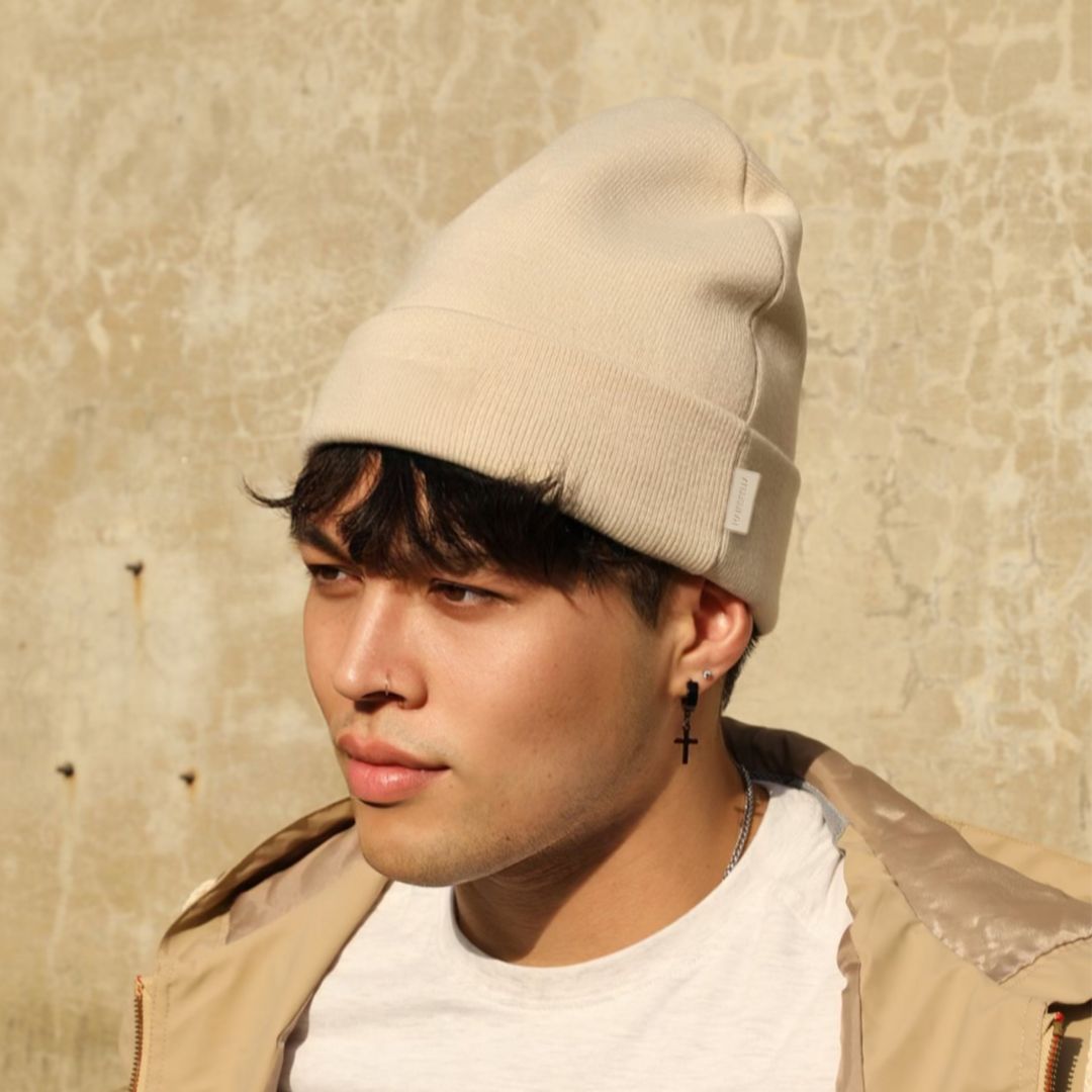Waterproof Men's Satin Lined Cuffed Beanie Hat for Winter - Warm & Stylish Cold Weather Accessory for Outdoor Activities