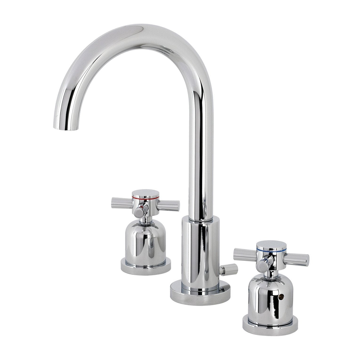 Concord 3-Hole Widespread Bathroom Faucet with Brass Pop-Up Drain - Two Handle Deck Mount Sink Faucet for Bathroom Vanity, Perfect for Modern Home & Hotel Renovation