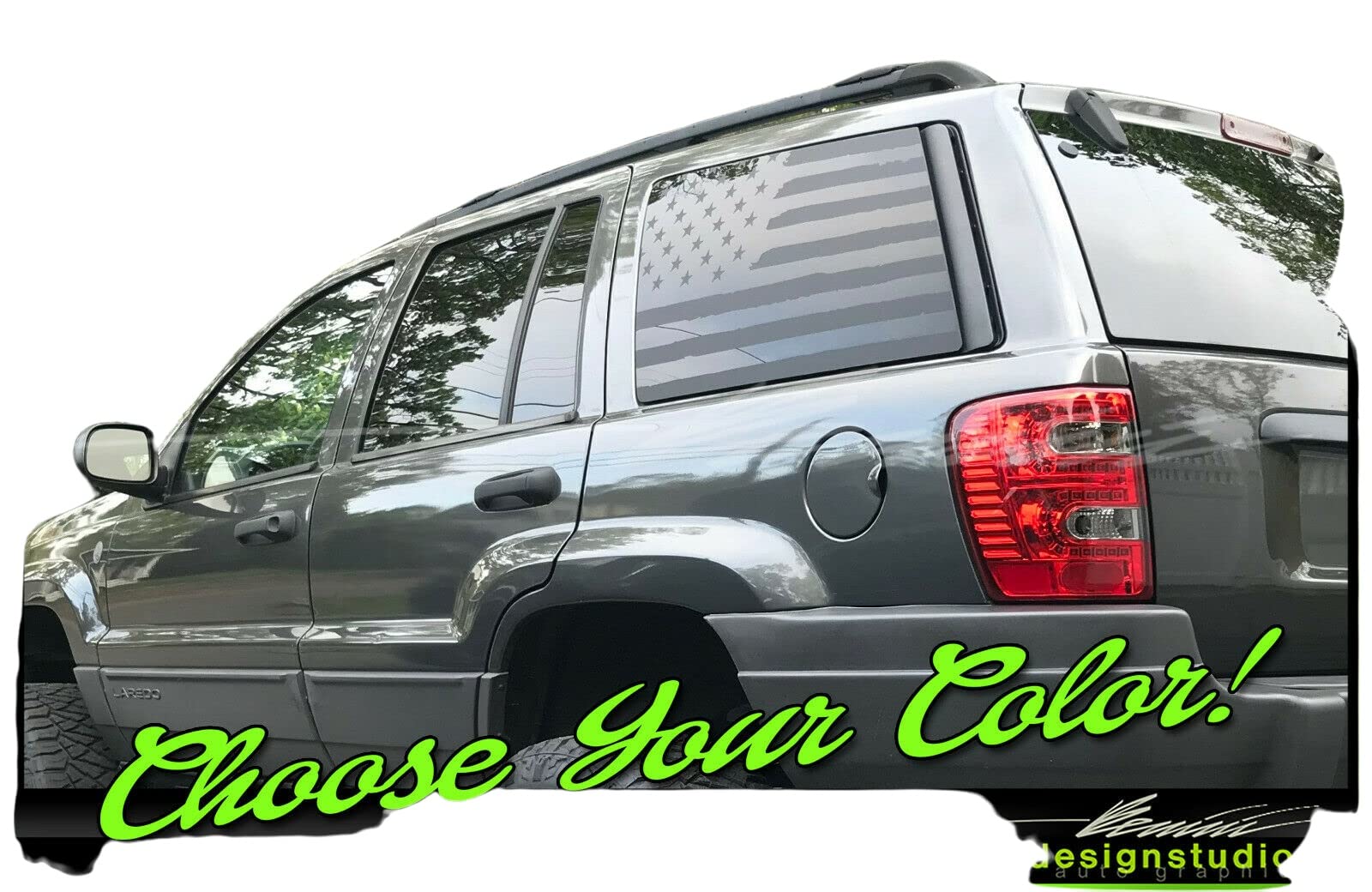 American Flag Die-Cut Pick-Up Truck Window Decal - Left, Right & Rear Window Graphics - Patriotic Car Stickers for Trucks, SUVs & Vehicles - Perfect for 4th of July, Veterans Day & Car Shows