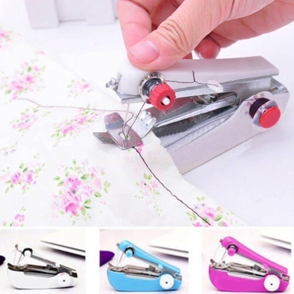 Portable Mini Handheld Sewing Machine - Manual Stitch Tool for DIY Crafts, Clothes Repair, Quilting & Travel - Compact Home Sewing Kit for Beginners & Professionals