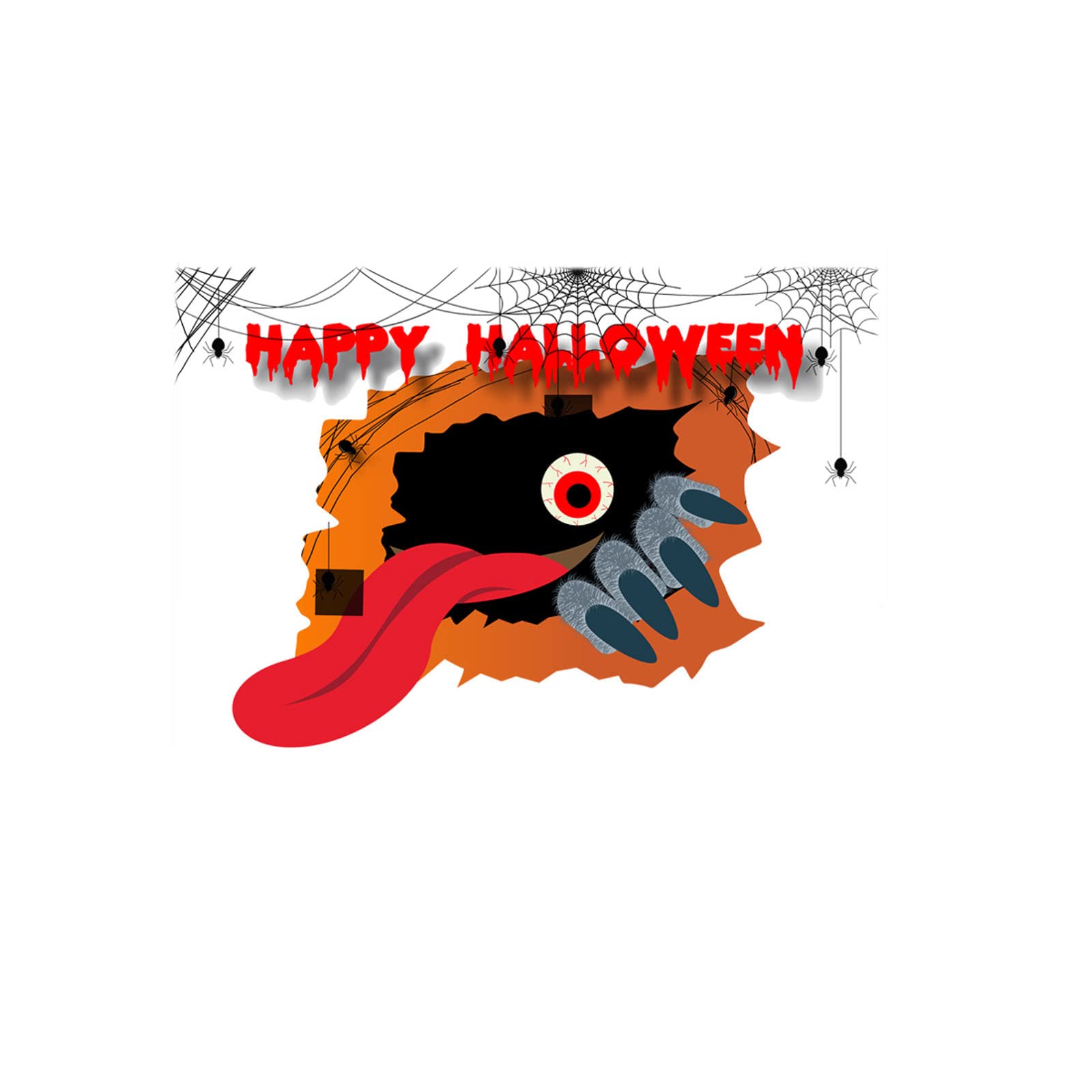 Scary Halloween Horror Eyes Wall Stickers - Spooky Room Decor for Living Room, Bedroom & Kids' Room | Perfect for Halloween Party Decorations & Haunted House Theme