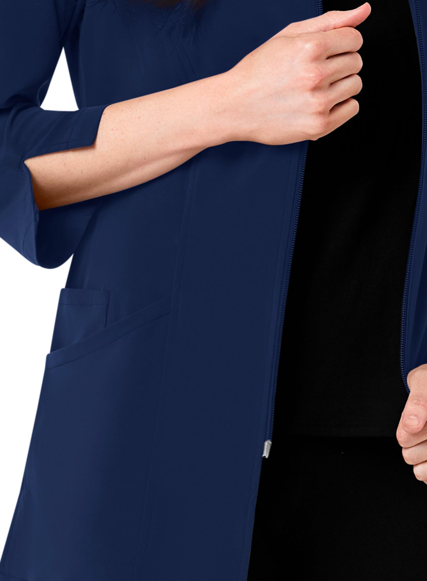 Women's 3/4 Sleeve Lab Coat - Maevn Smart Professional Lab Jacket for Nurses, Doctors & Scientists | Perfect for Medical Clinics, Laboratories & Healthcare Workplaces