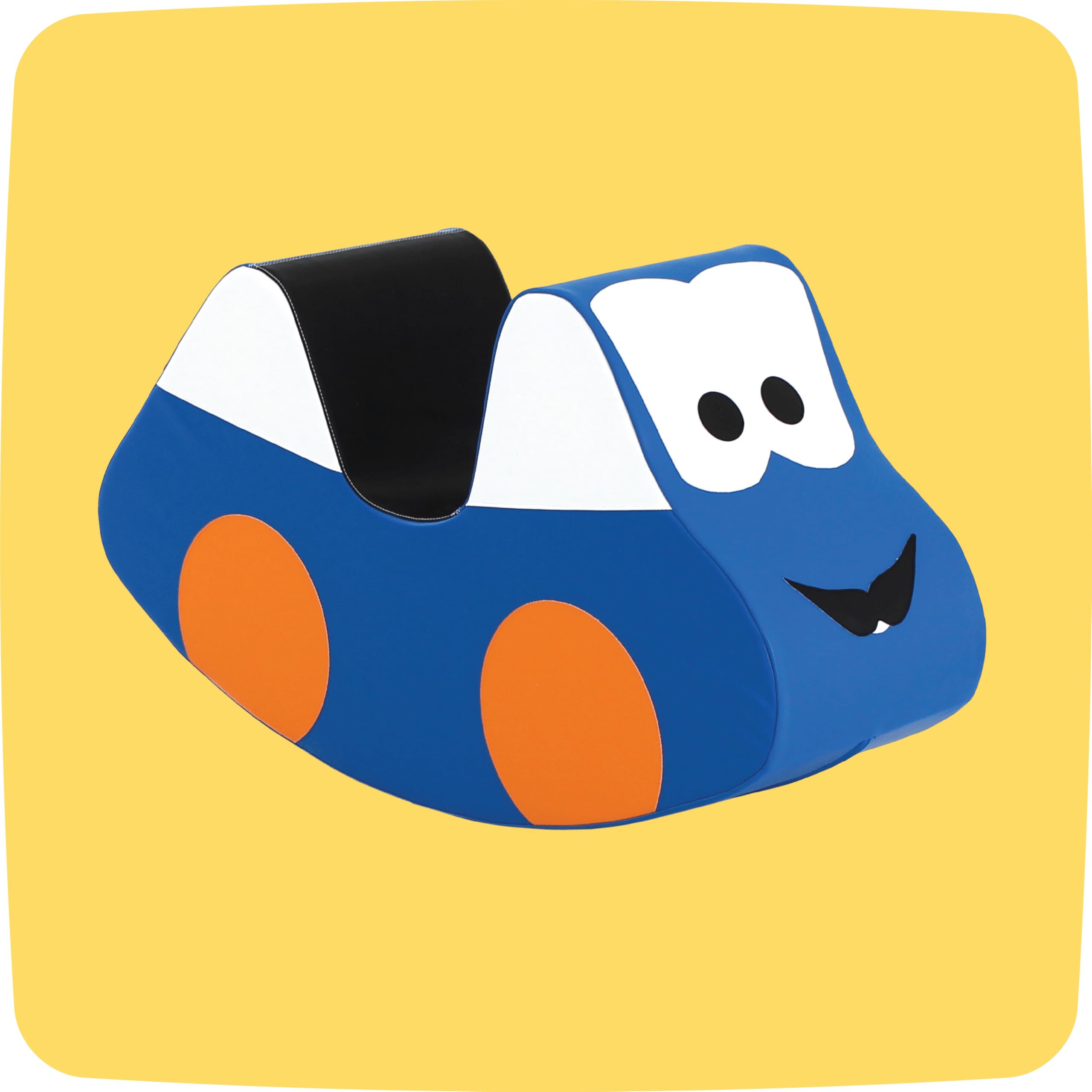 IGLU Soft Play Rocking Car - Toddler Rocker Toy for Kids Ages 2-4 Years | Jumping Activity Toy for Indoor & Outdoor Play | Safe & Fun Blue Ride-On Toy for Toddlers' Physical Development