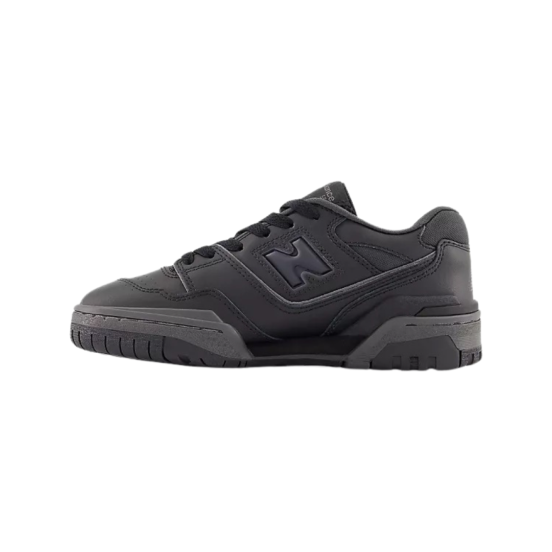New Balance 550 Triple Black Men's & Women's Sneakers - Classic Basketball-Inspired Shoes for Casual Wear, Running & Street Style Fashion